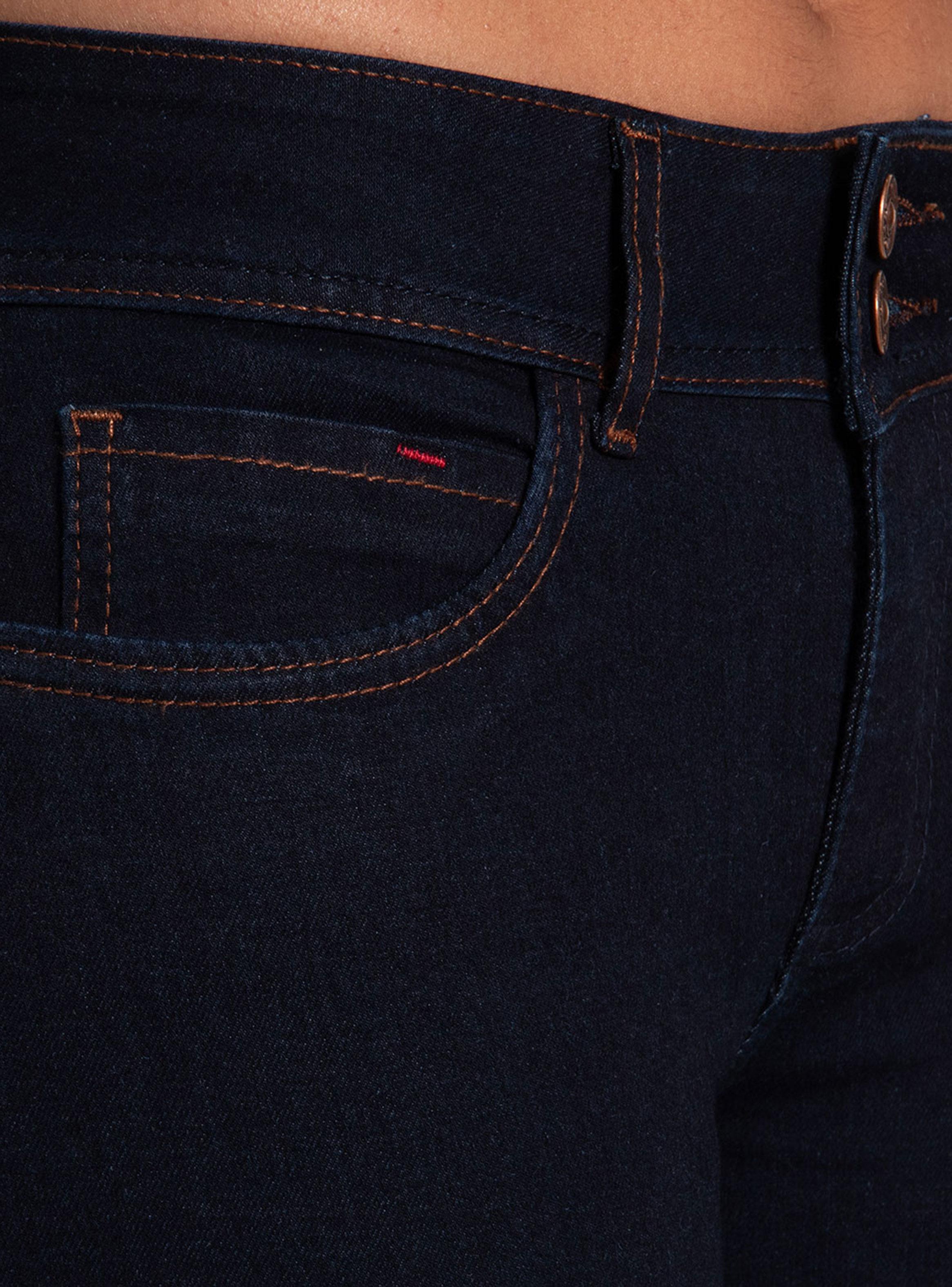 Jeans Flare Tiro Alto Pretina Básica 335-2