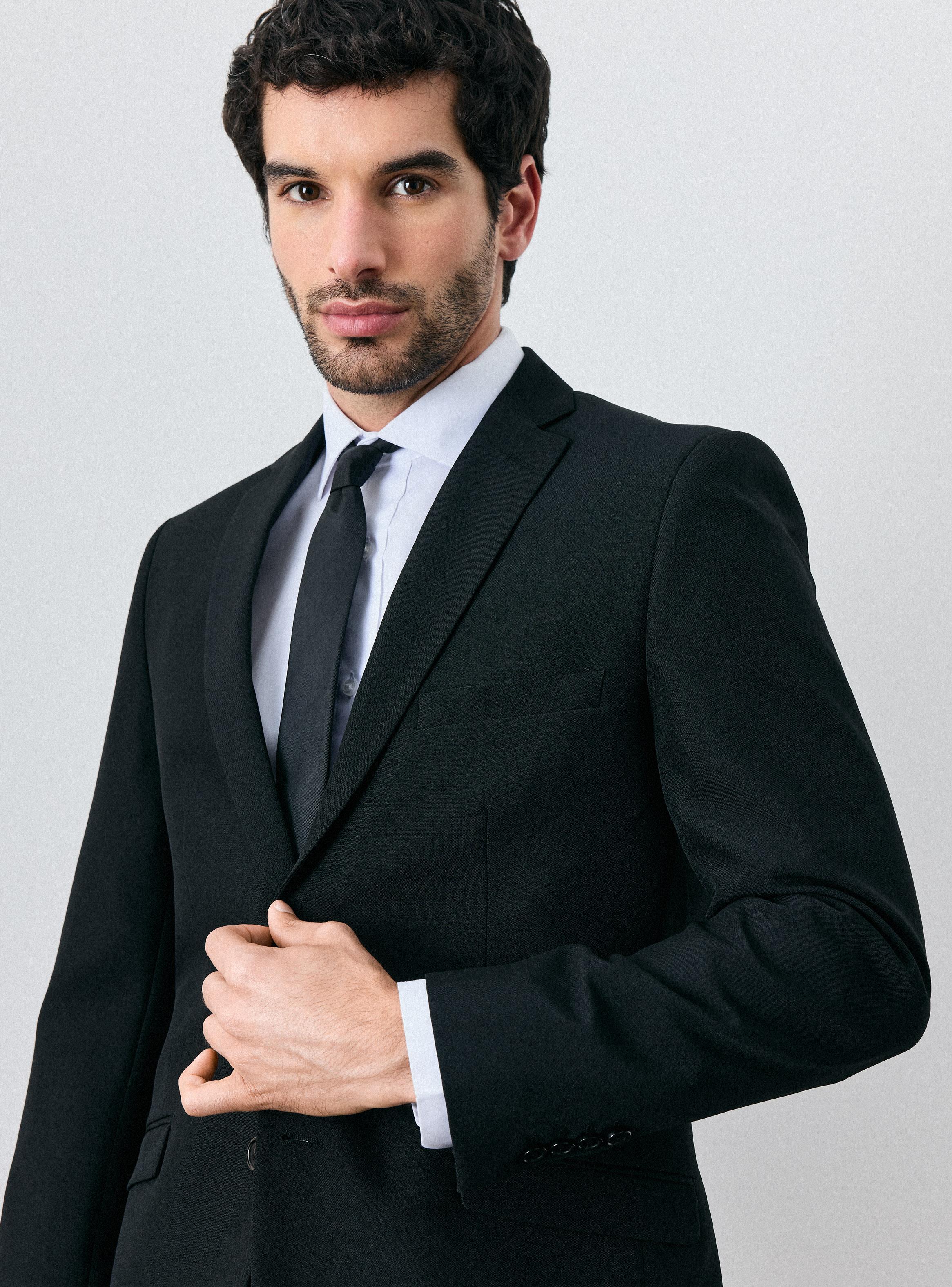 Traje Recto Tela Oxford Slim Fit-2