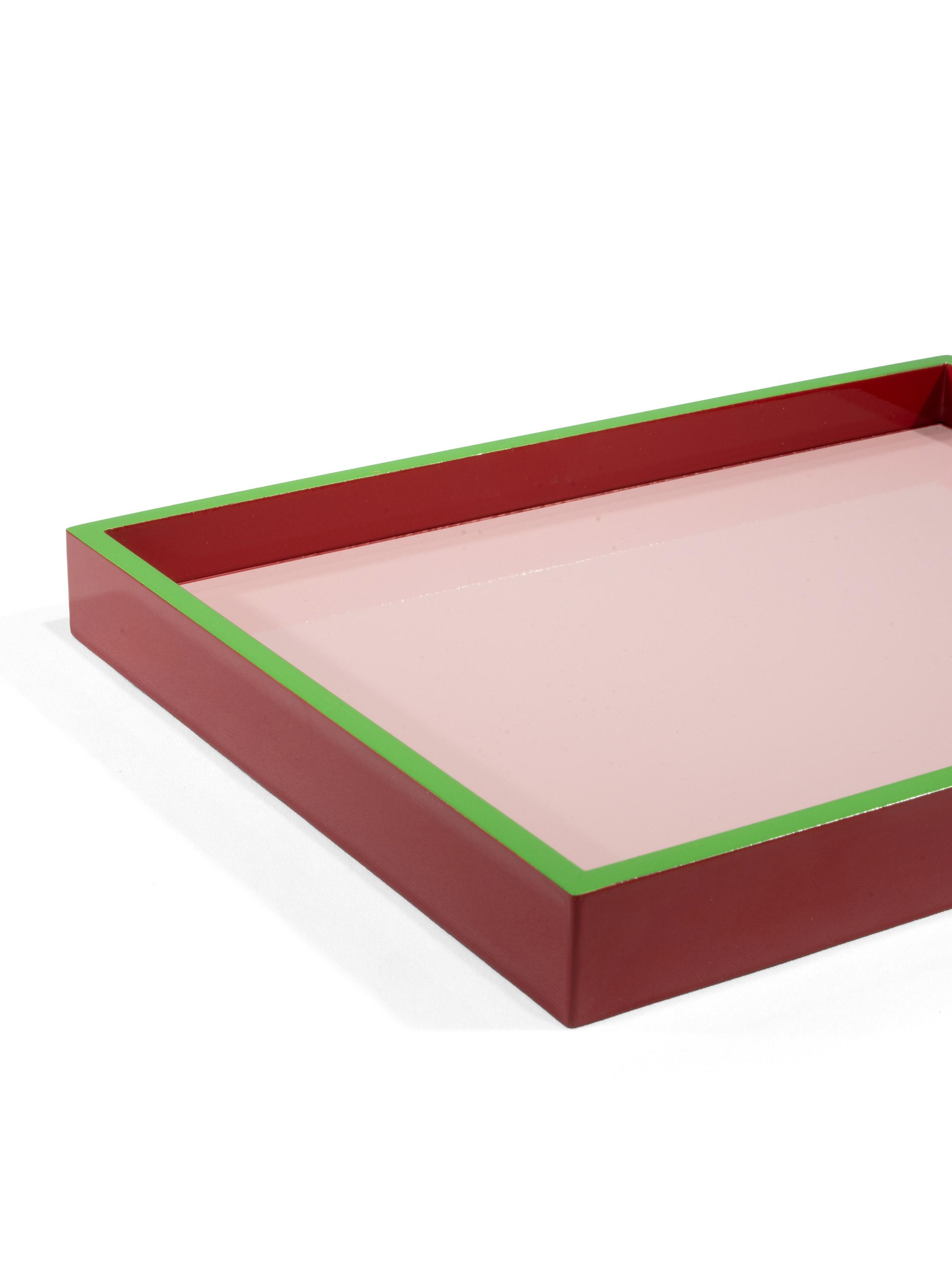 Bandeja Lacada Rosado S 25x19.5x2.5 cm-2