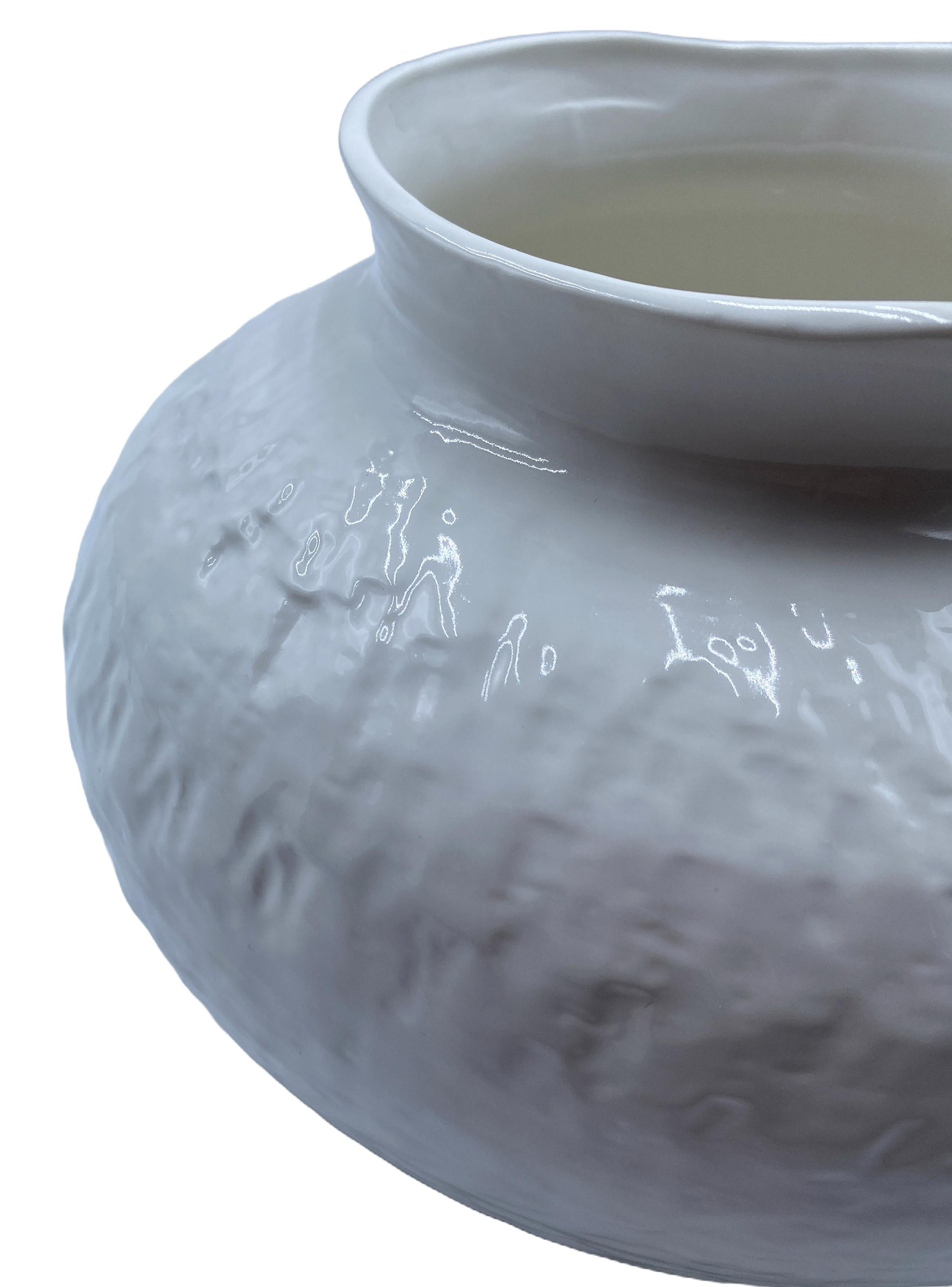 Jarrón Blanco Cerámica 23x23x15 cm-2