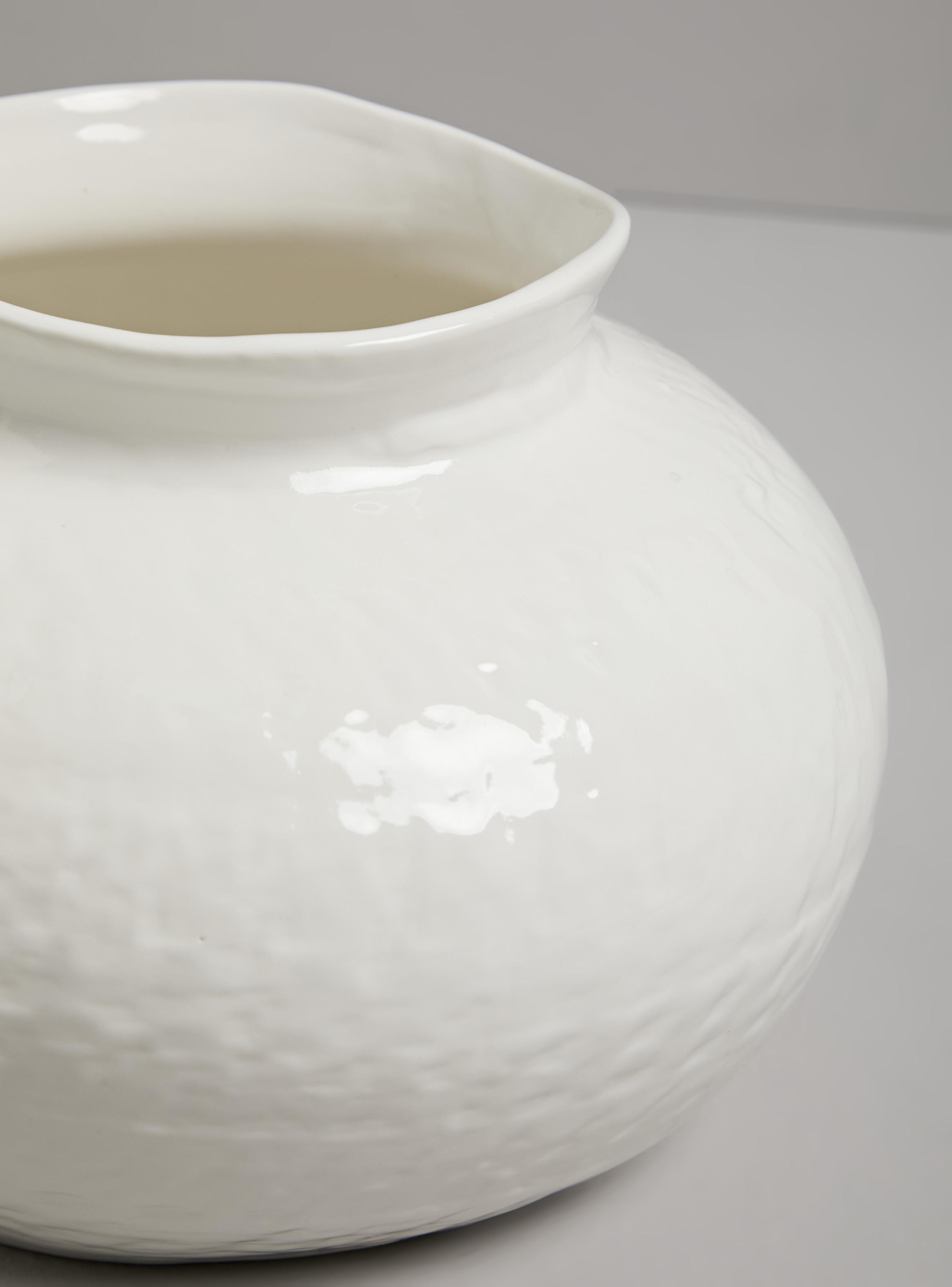 Jarrón Blanco Cerámica 23x23x15 cm-2