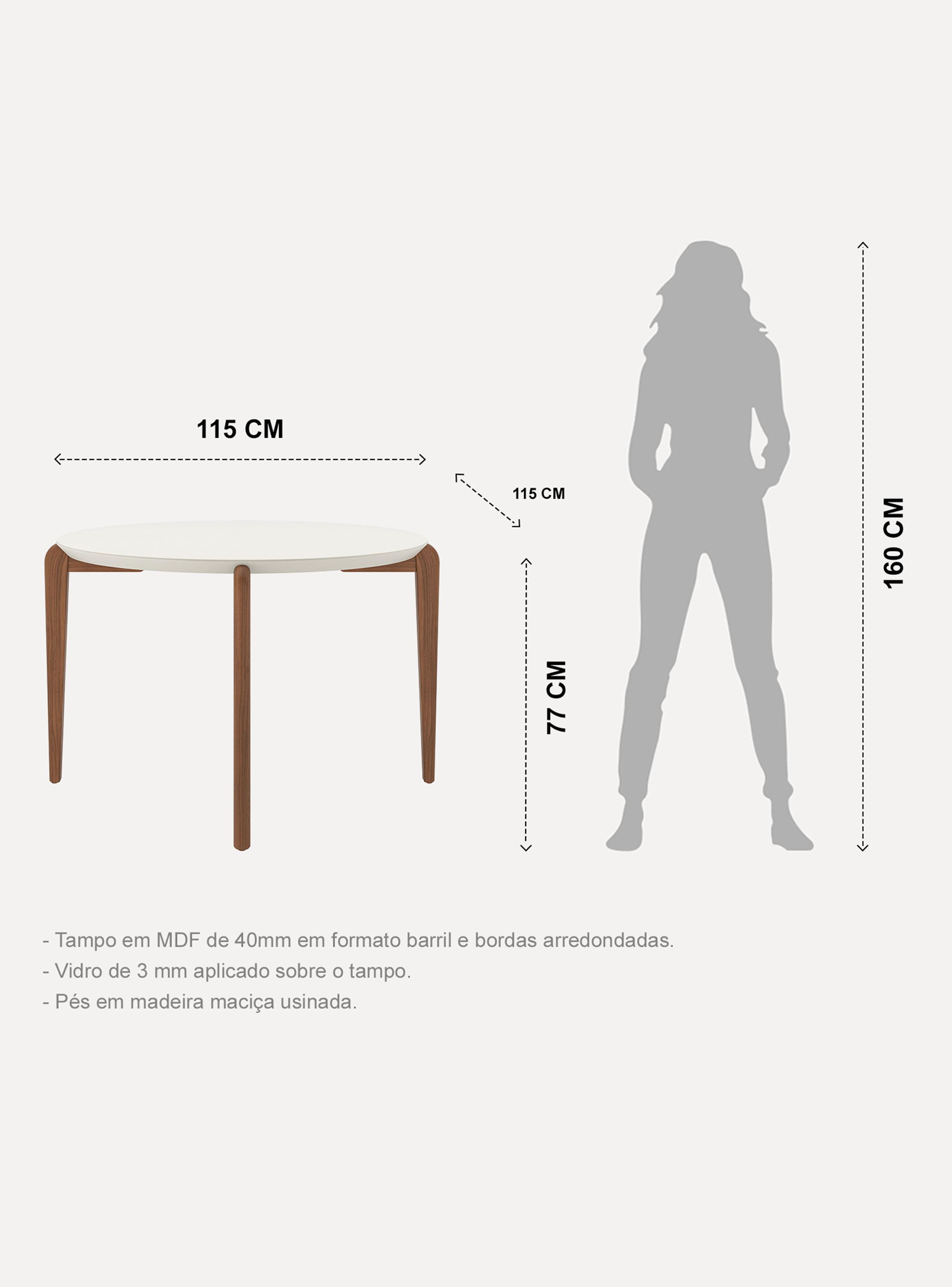 Juego de Comedor Donatella Red 115 cm + 4 Sillas Saga-2