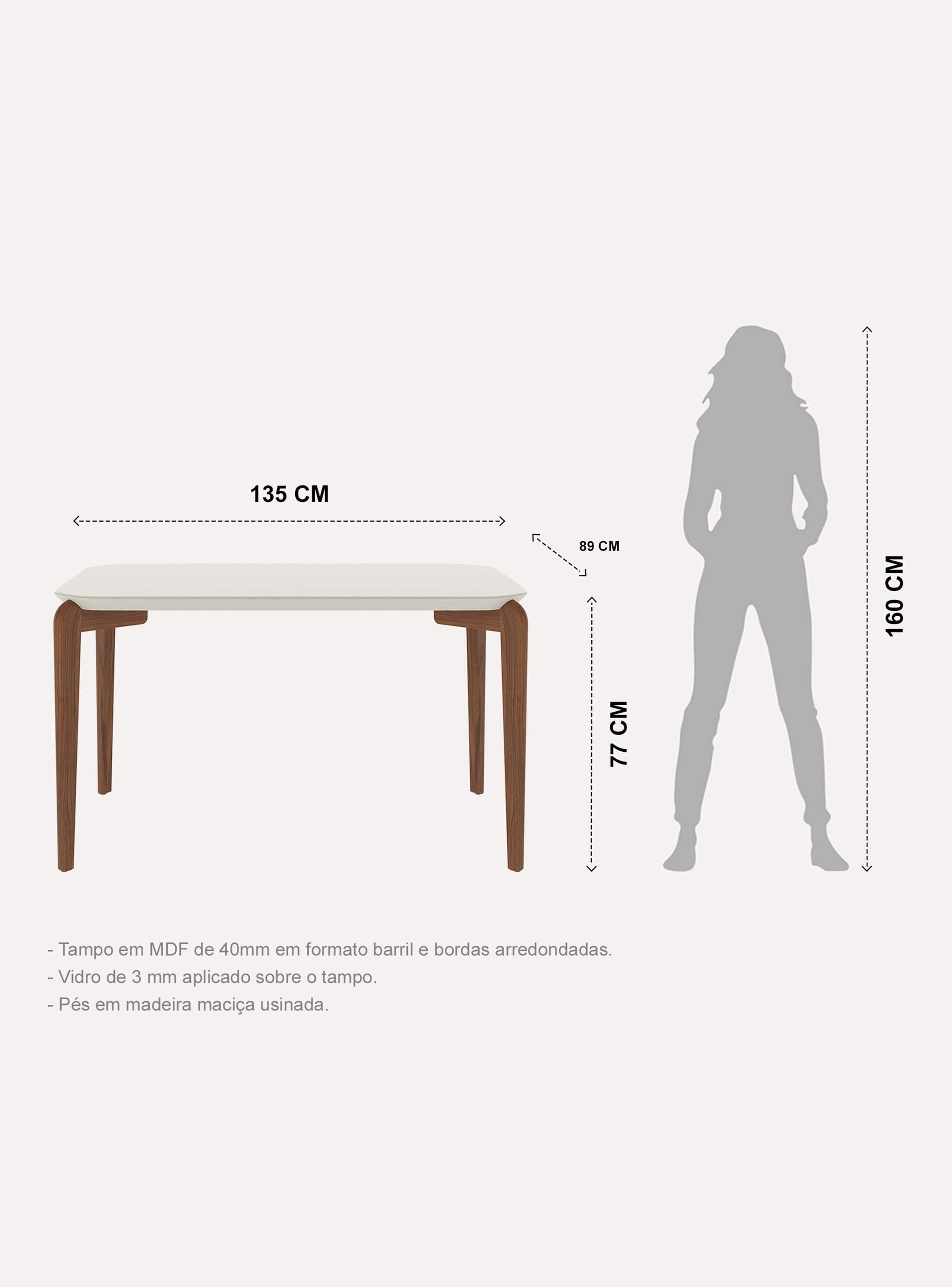 Juego de Comedor Donatella 135 cm + 4 Sillas Saga-2