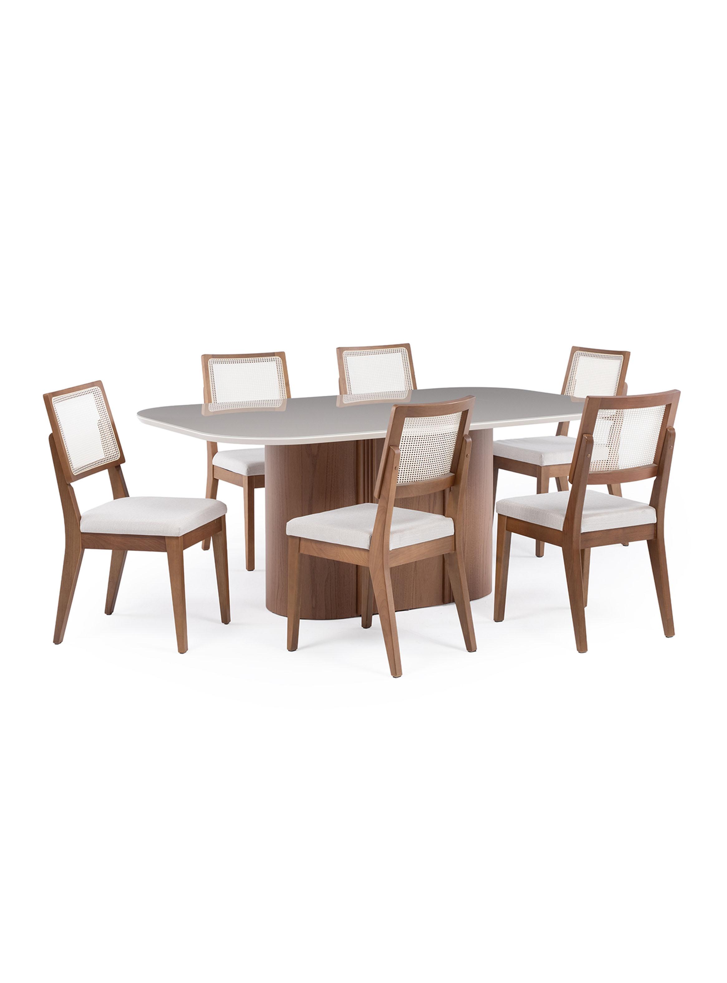 Juego de Comedor Kalina 1.8 Madera  6 Sillas Saga-0