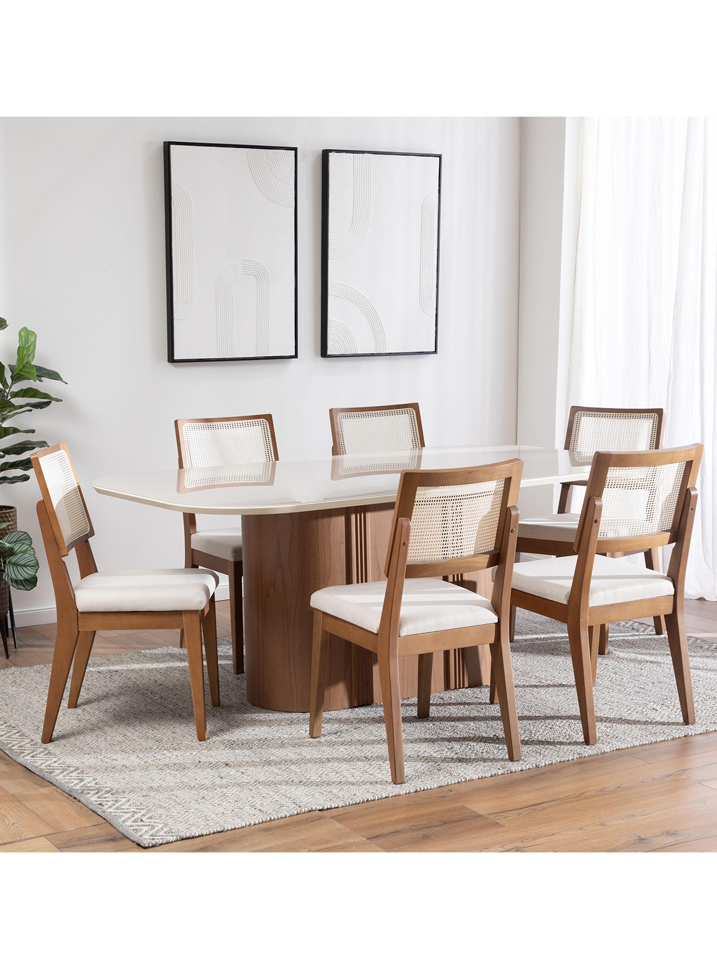 Juego de Comedor Kalina 1.8 Madera  6 Sillas Saga-4