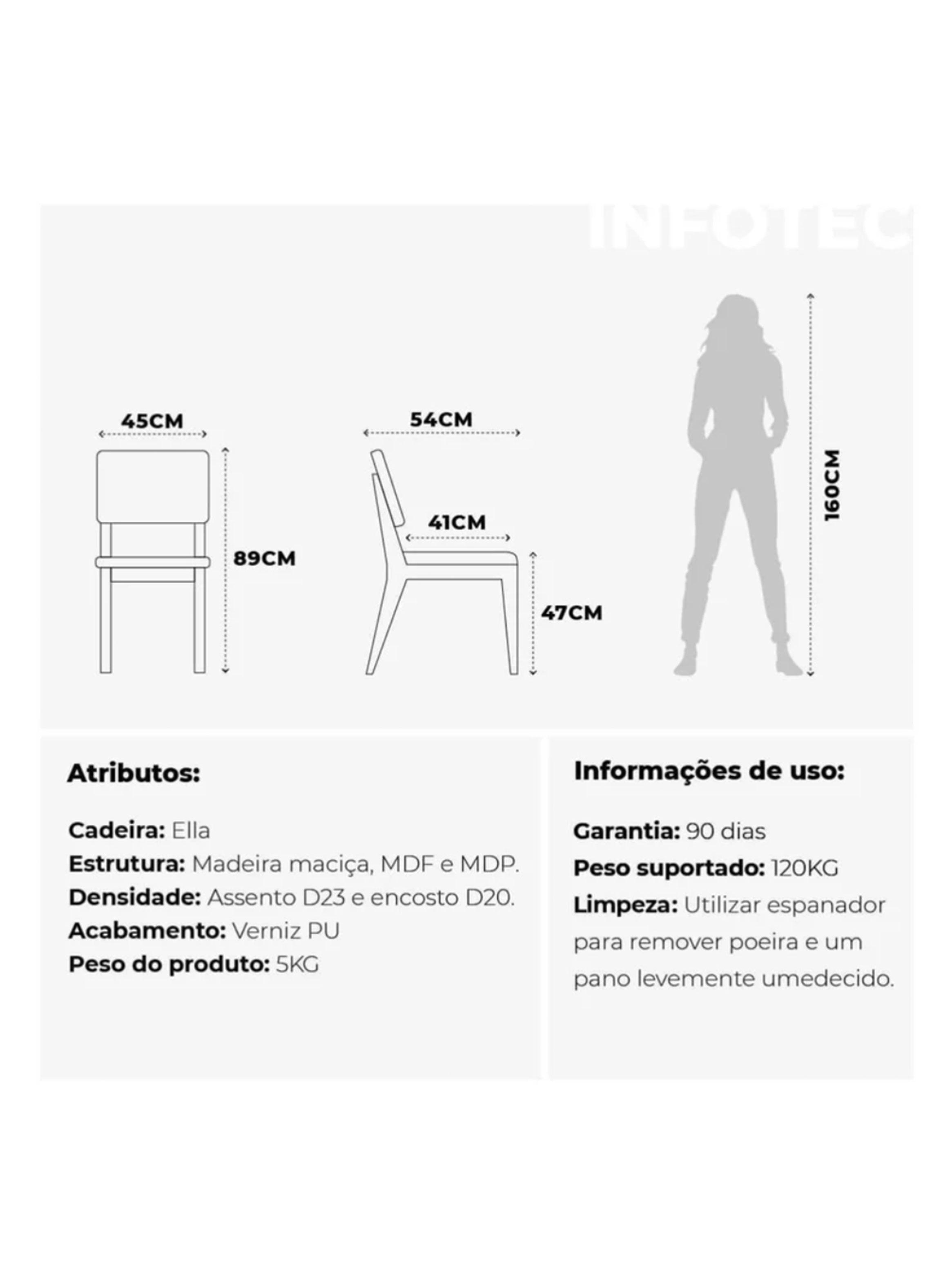 Juego de Comedor Kalina 1.8 + 6 Sillas Ella-2