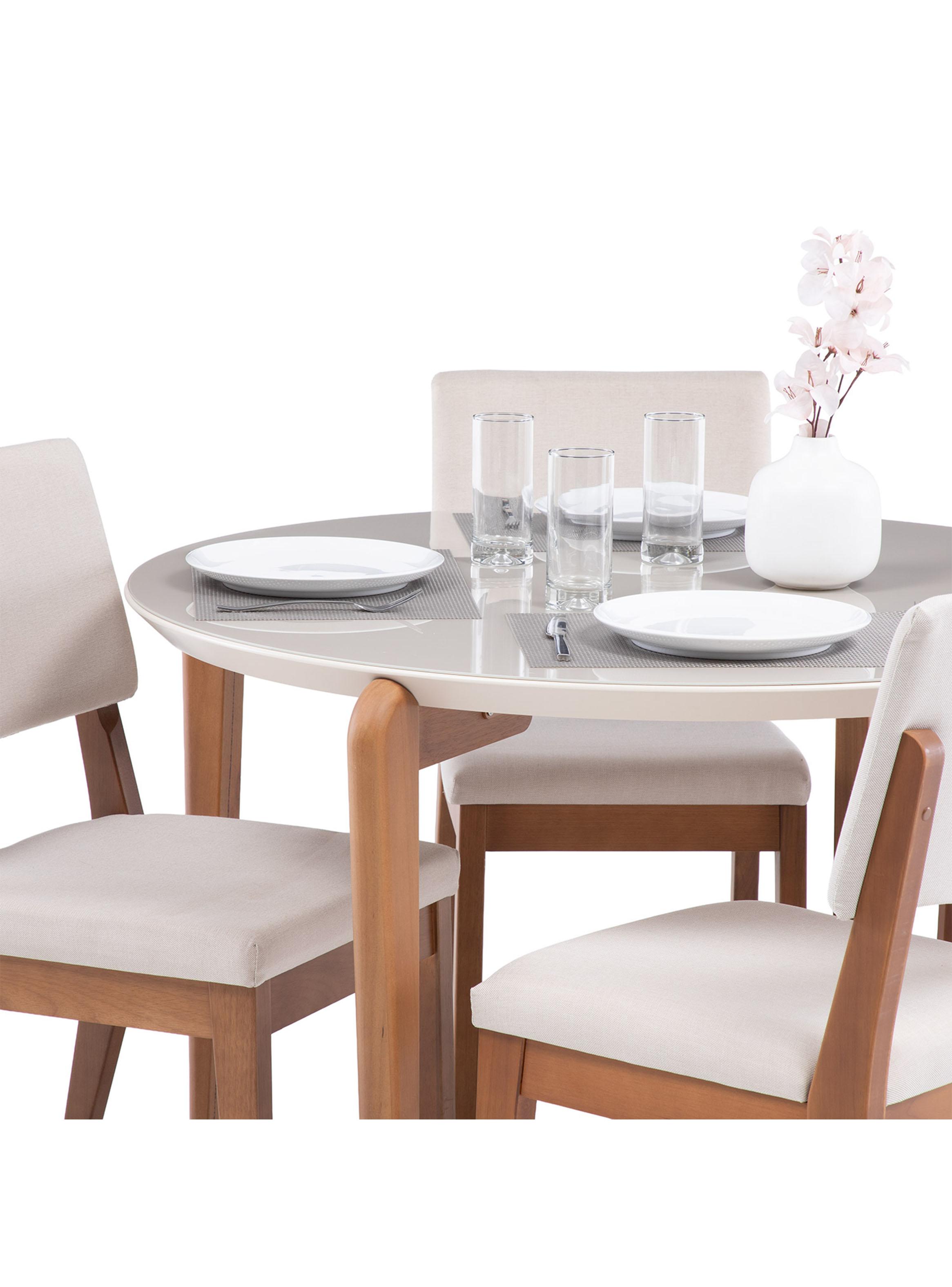 Juego de Comedor Donatella Redondo 115  4 Sillas Ella-3