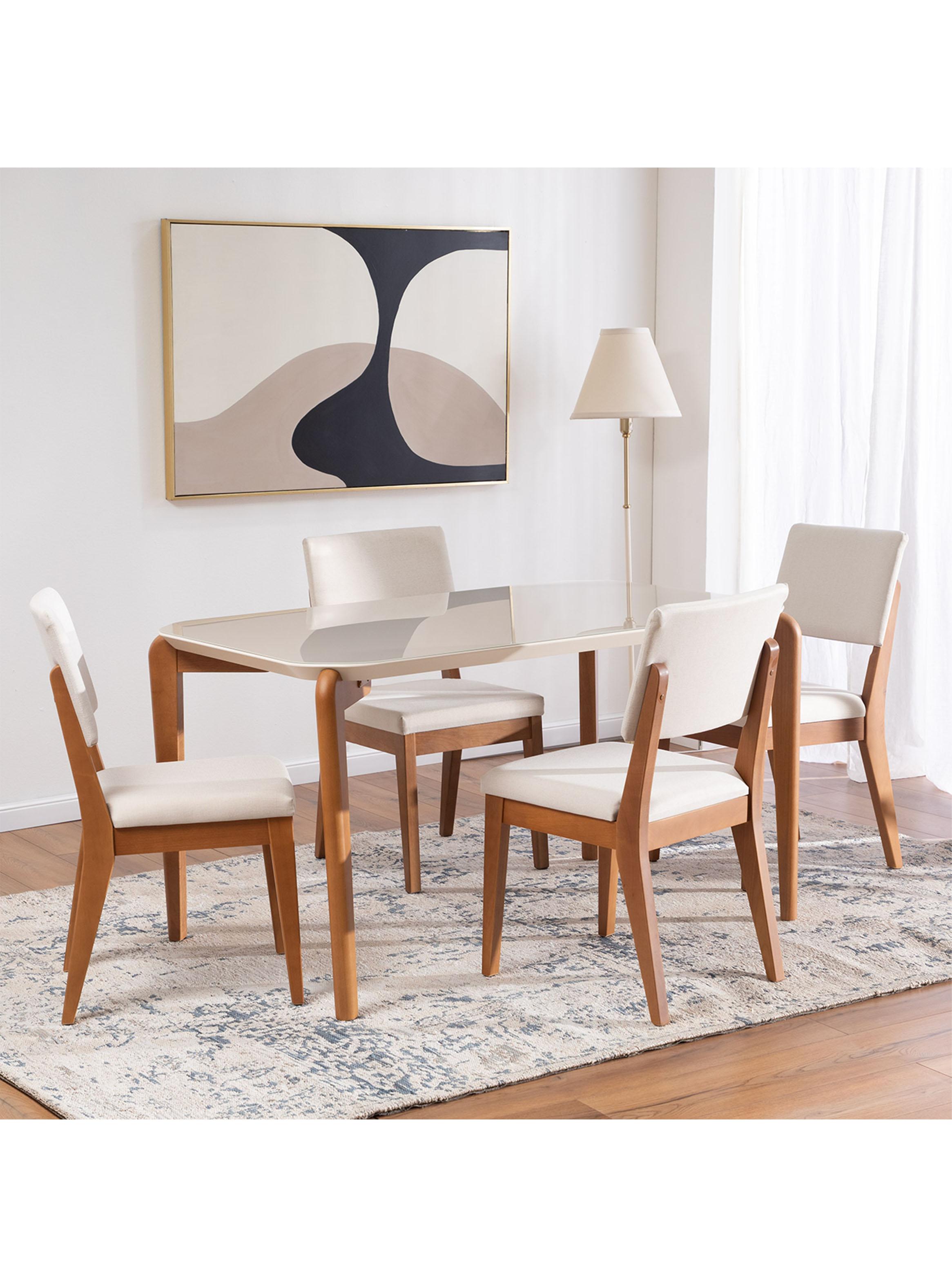 Juego de Comedor Donatella 1.35 - 4 Sillas Ella-4