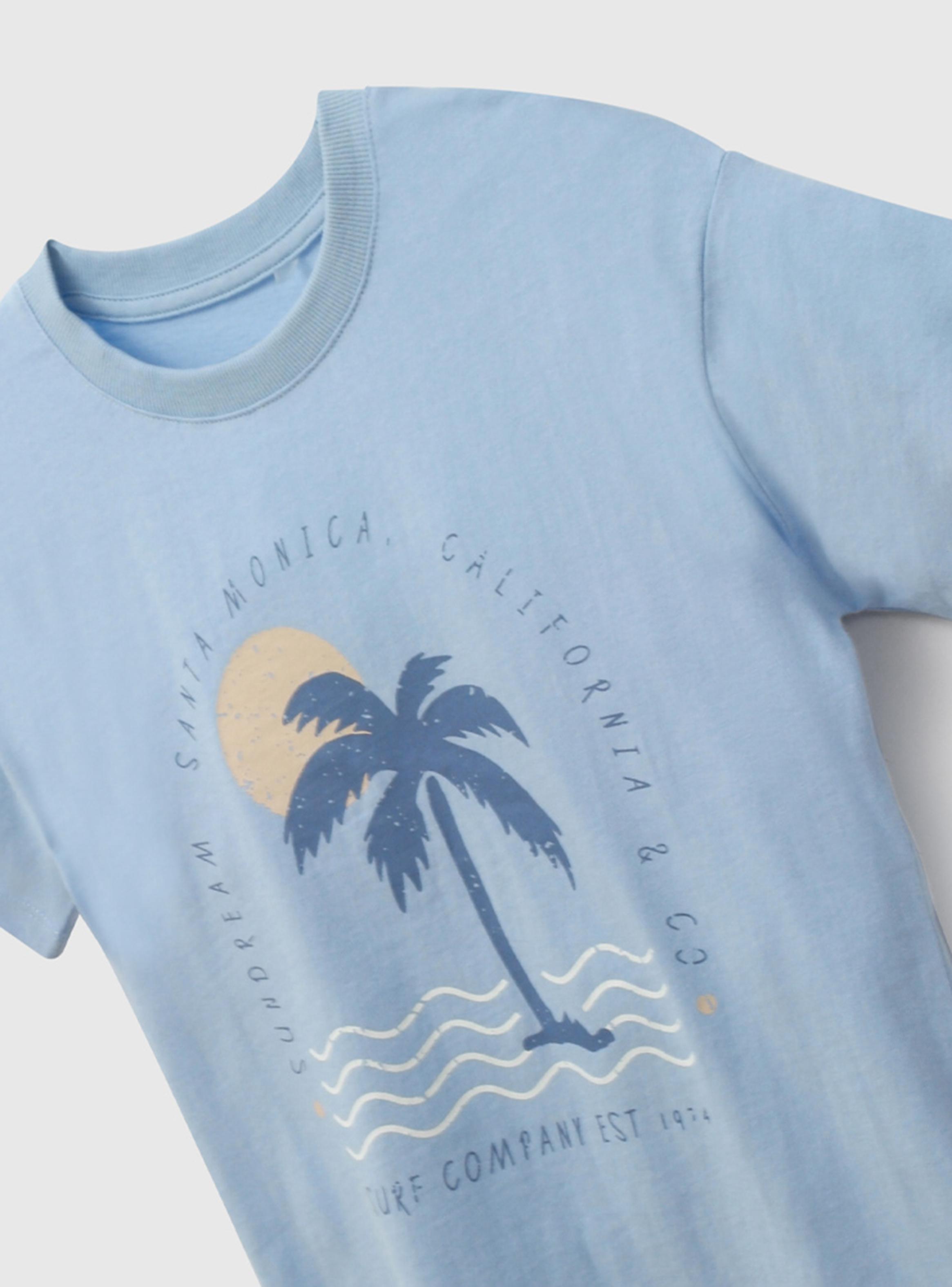 Polera Estampado Palmera California-2