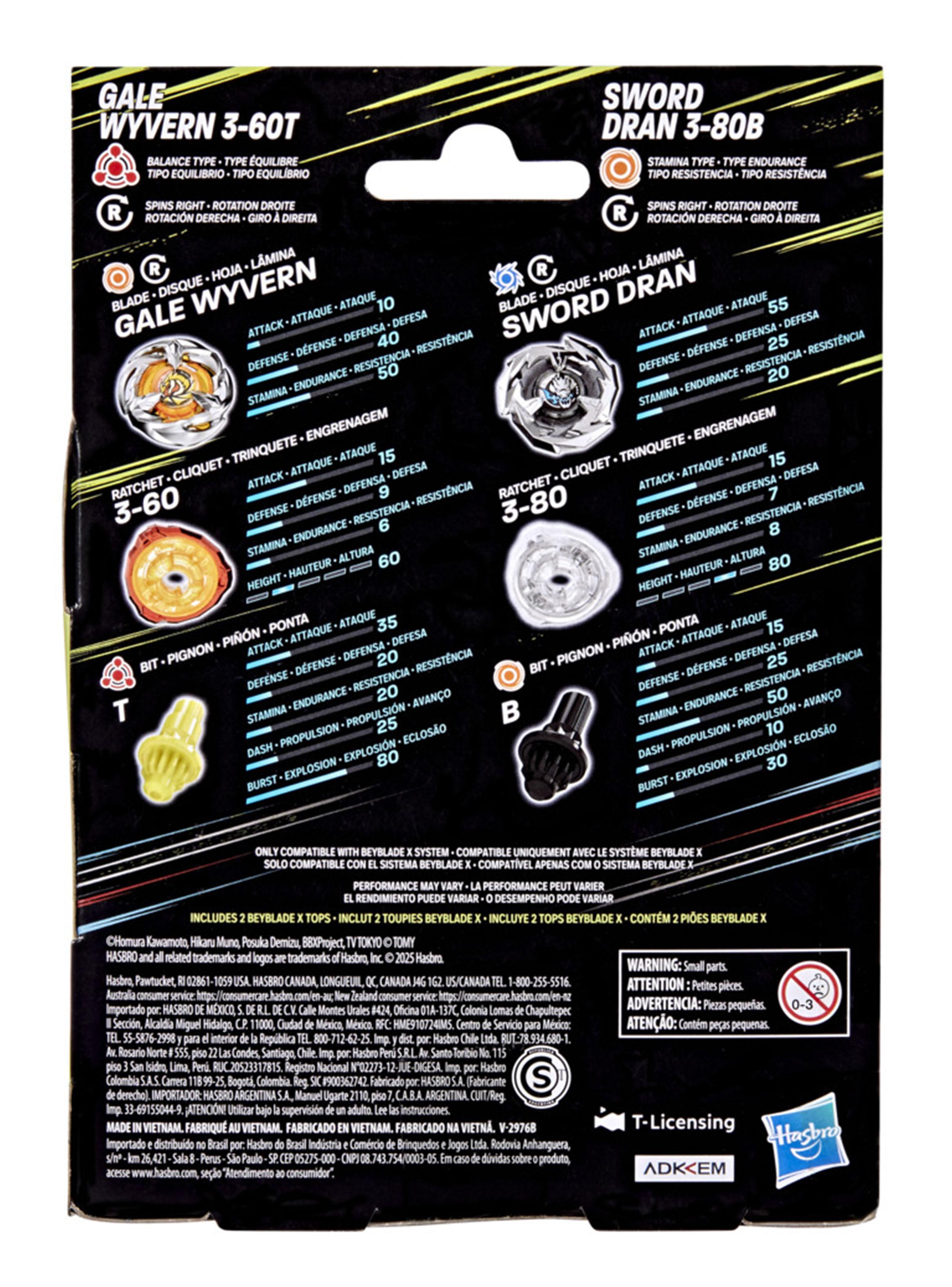 Pack Trompo Doble Gale Wyvern 3-60T y Sword Dran 3-80B-5