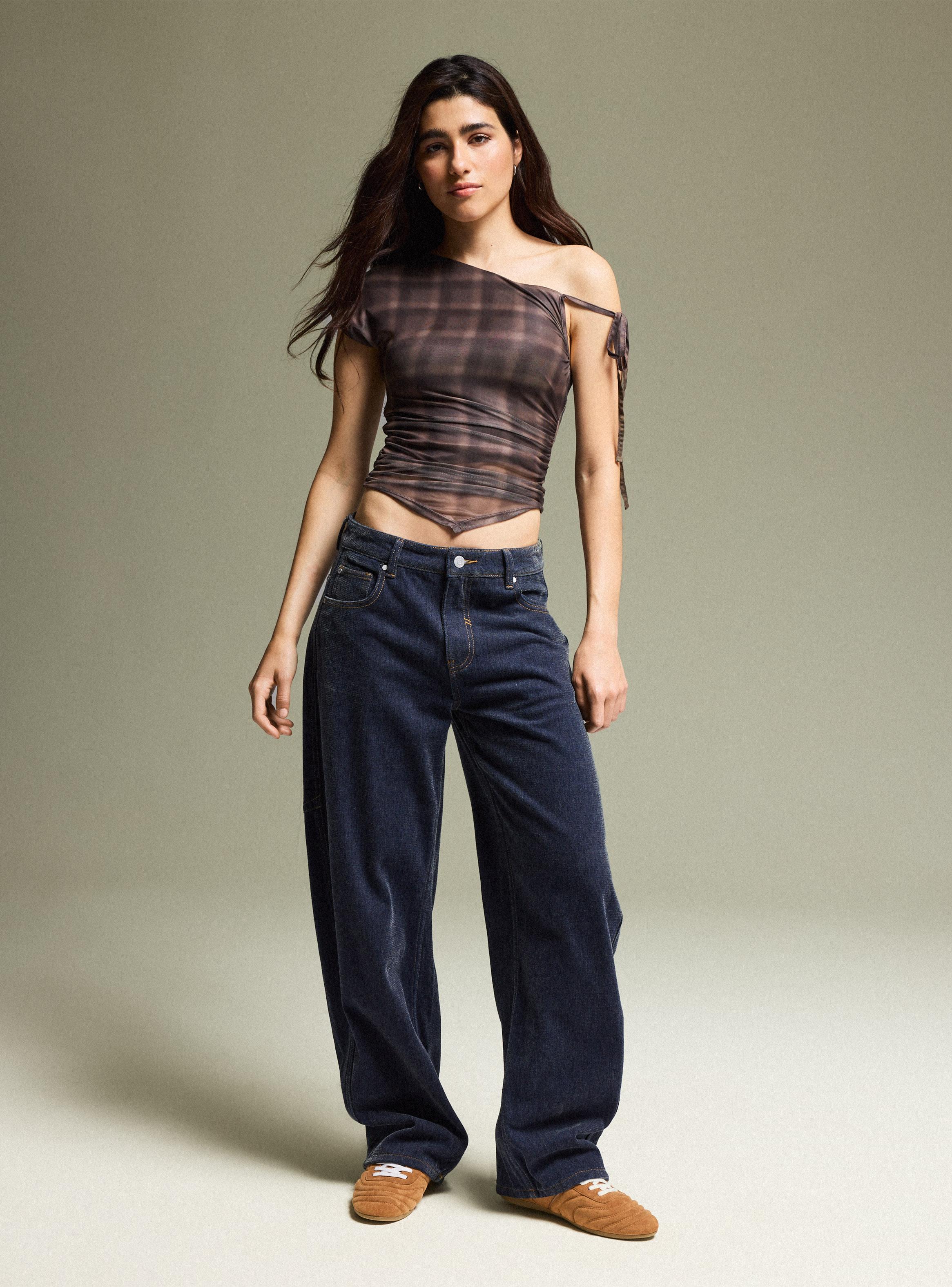 Polera Asimétrica Estampada-4