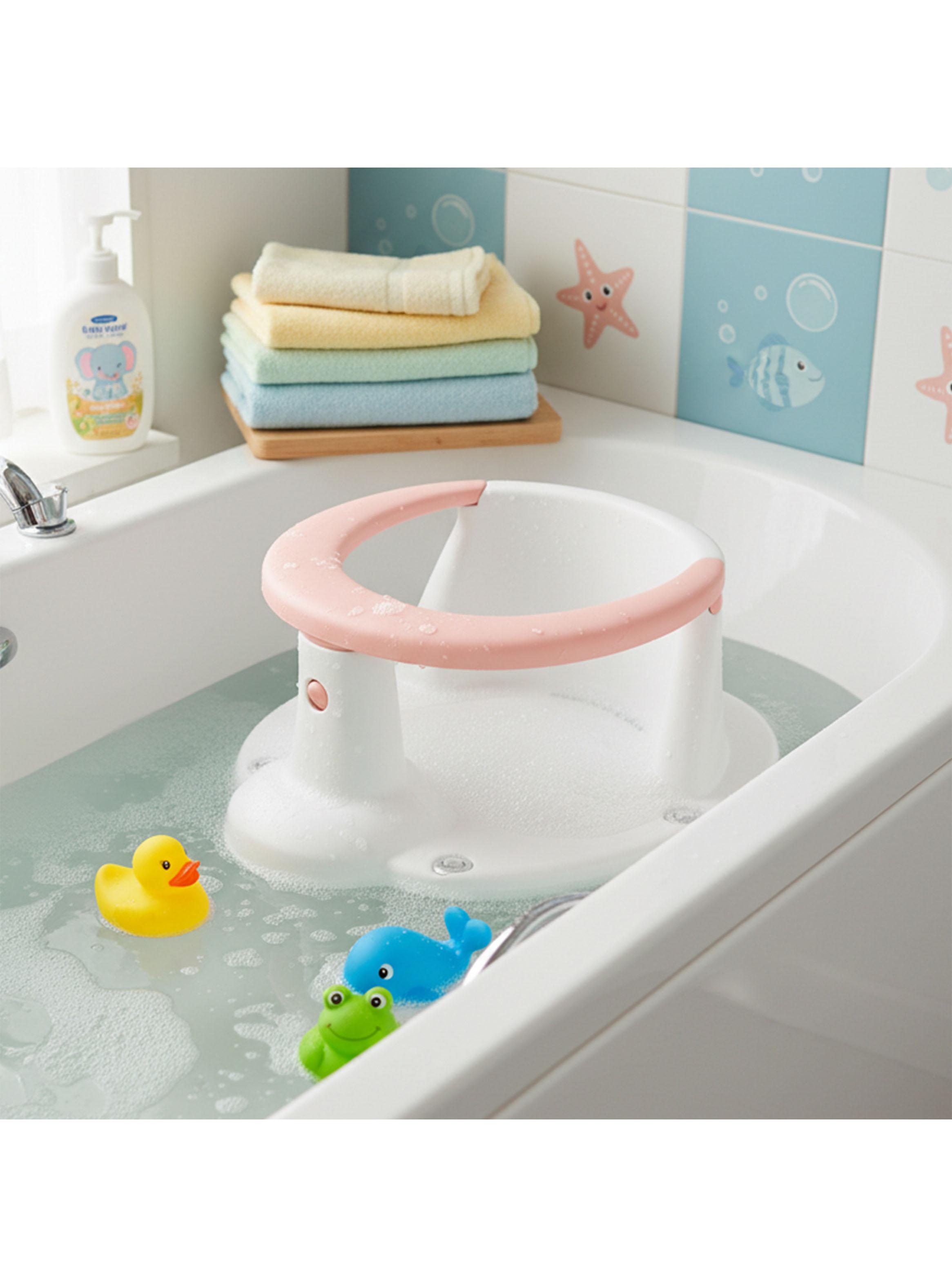 Asiento Baño para Bebé Rosado-5