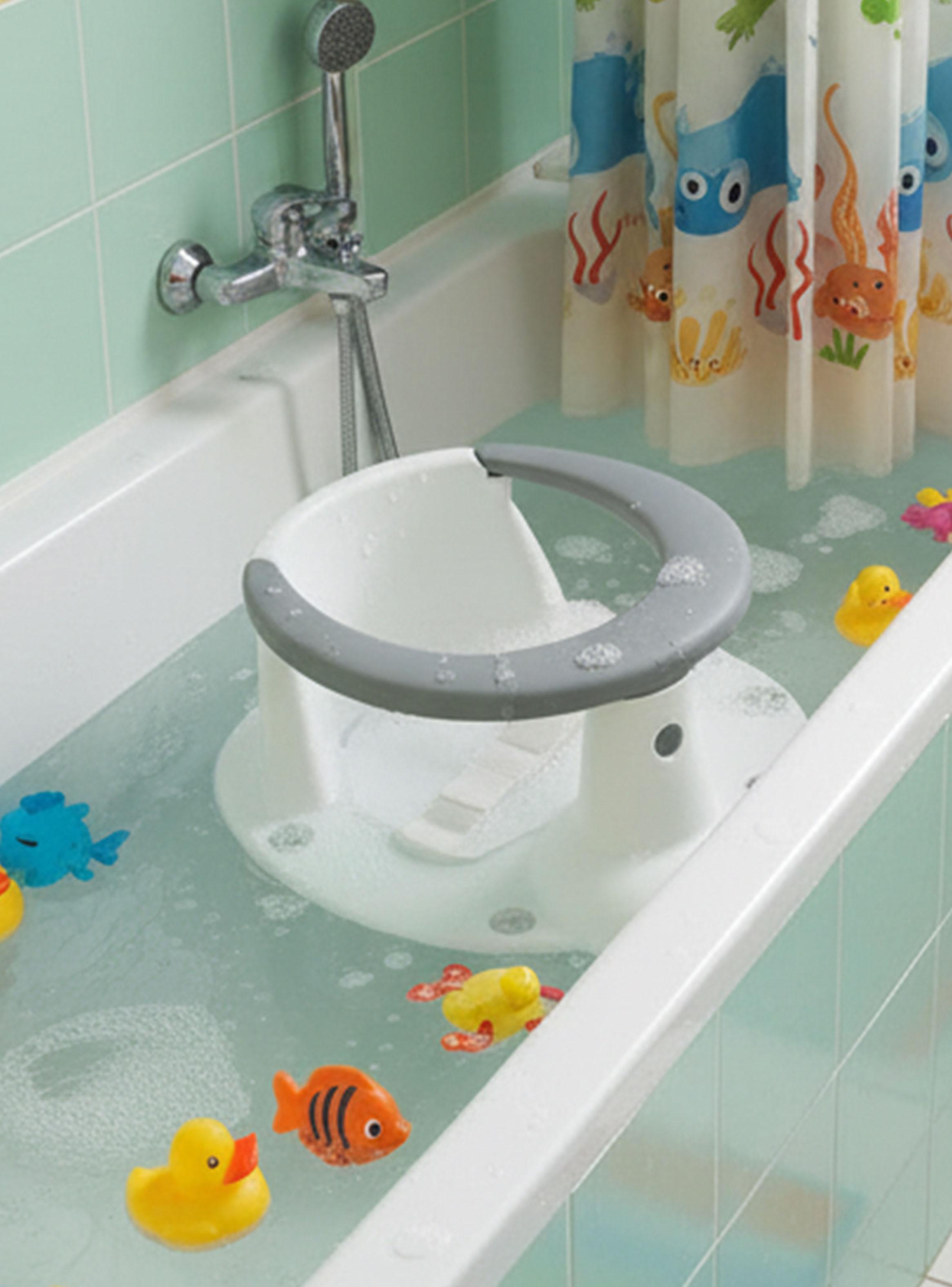 Asiento Baño para Bebé Gris-4