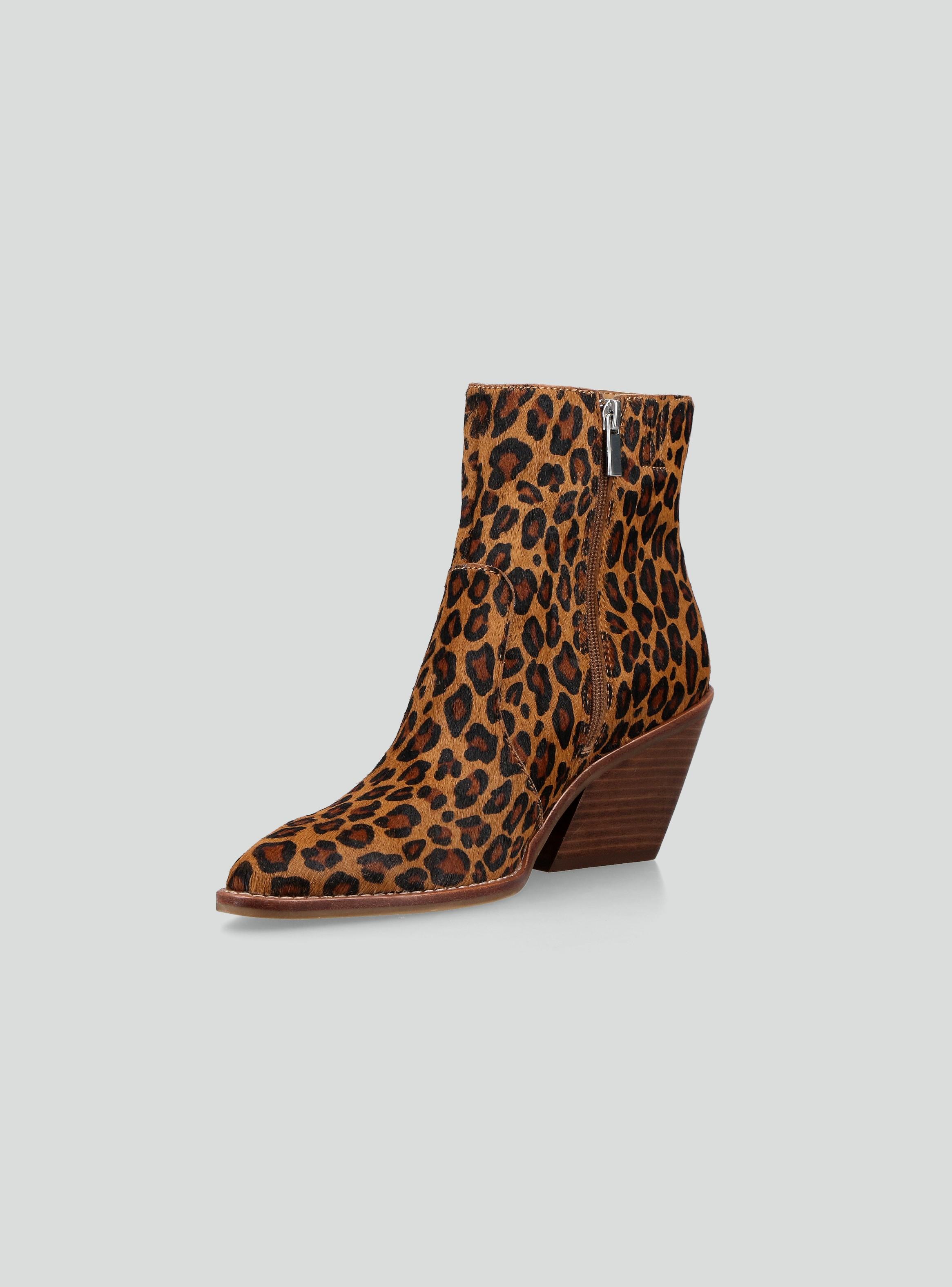 Botín Cuero Animal Print Mujer-2