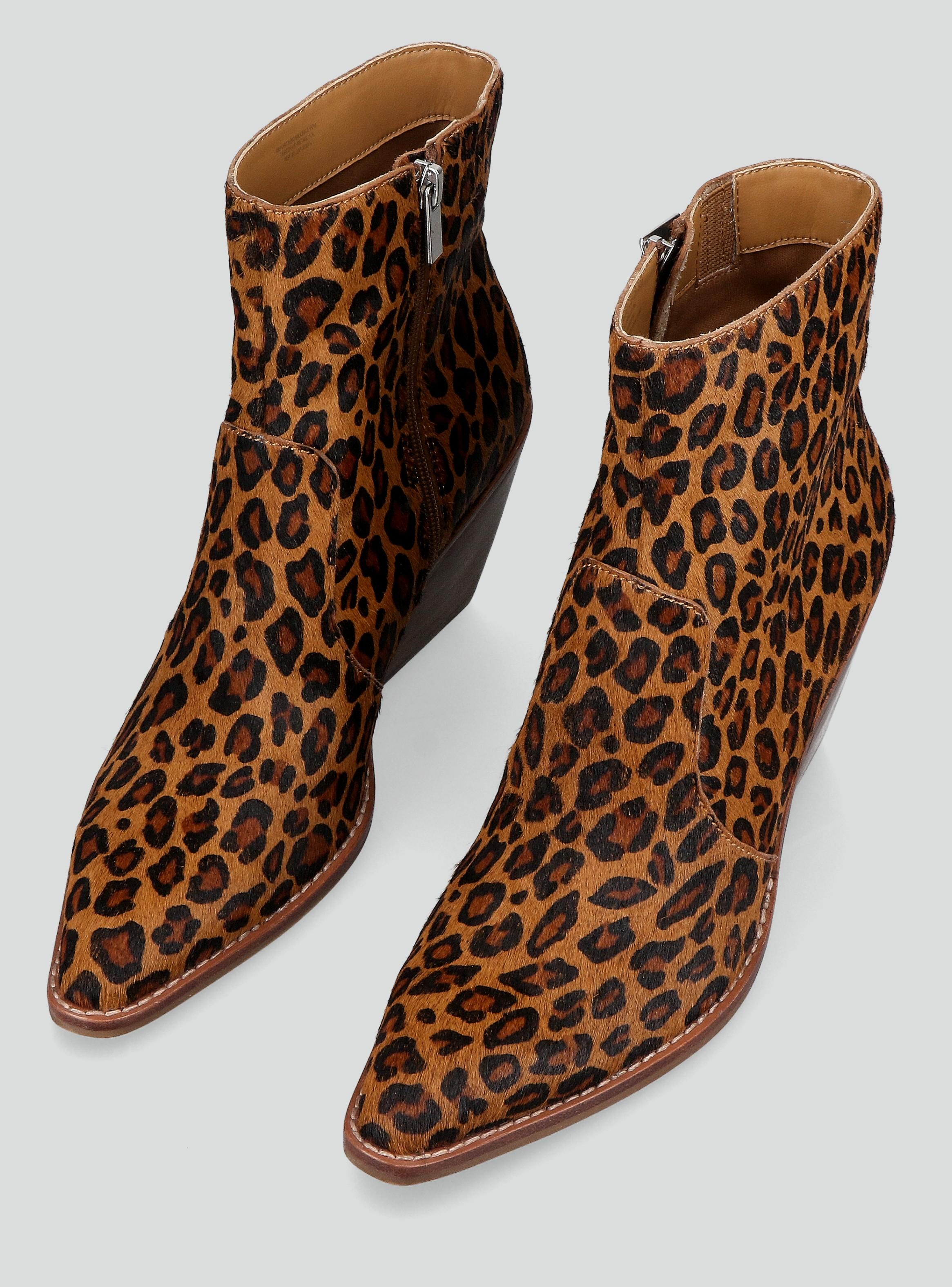 Botín Cuero Animal Print Mujer-3