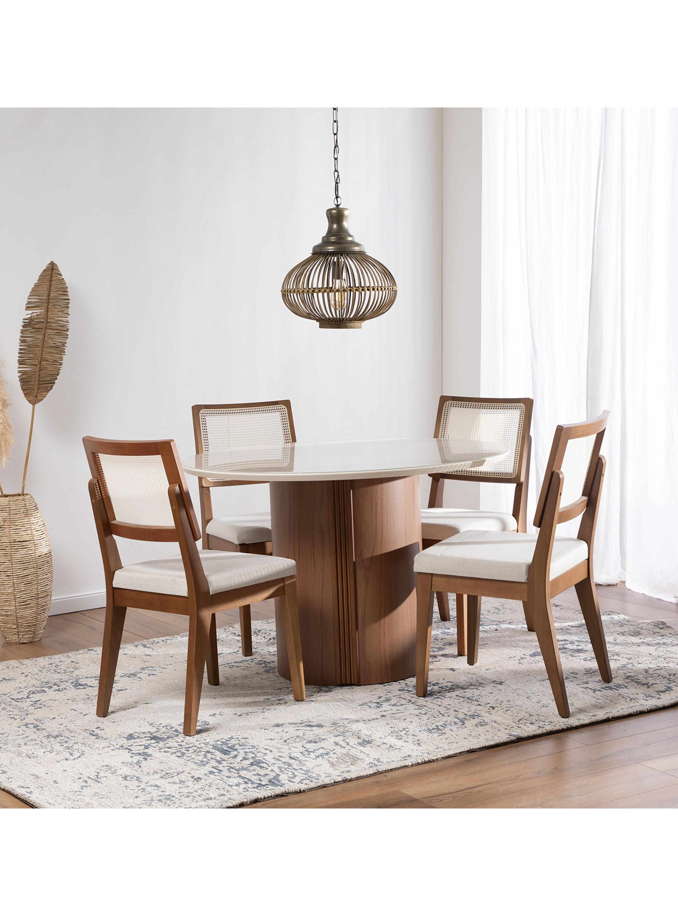 Juego de Comedor Kalina Redondo 1.15 4 Sillas Saga-4