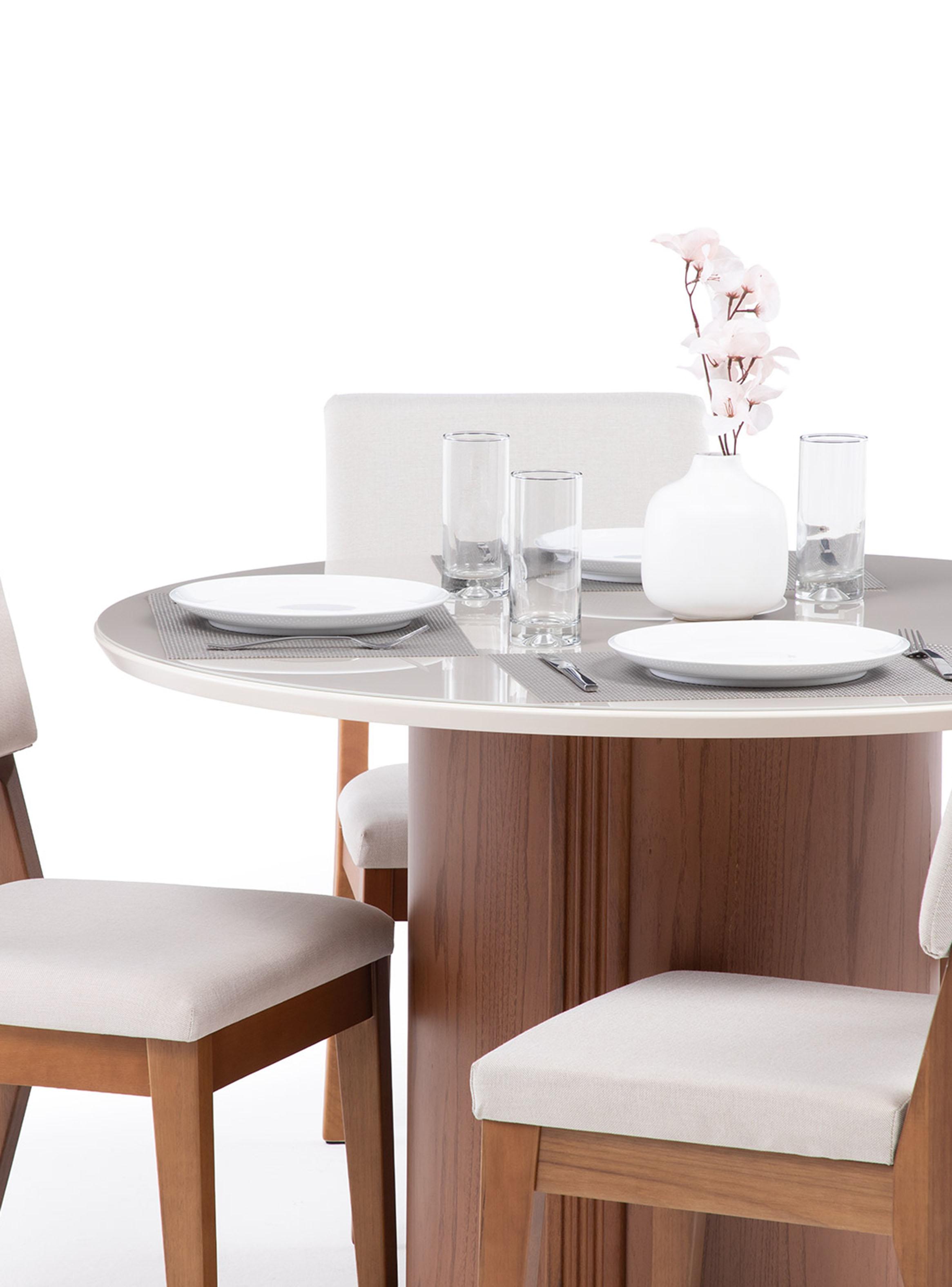 Juego de Comedor Kalina Redondo 1.15 - 4 Sillas-3