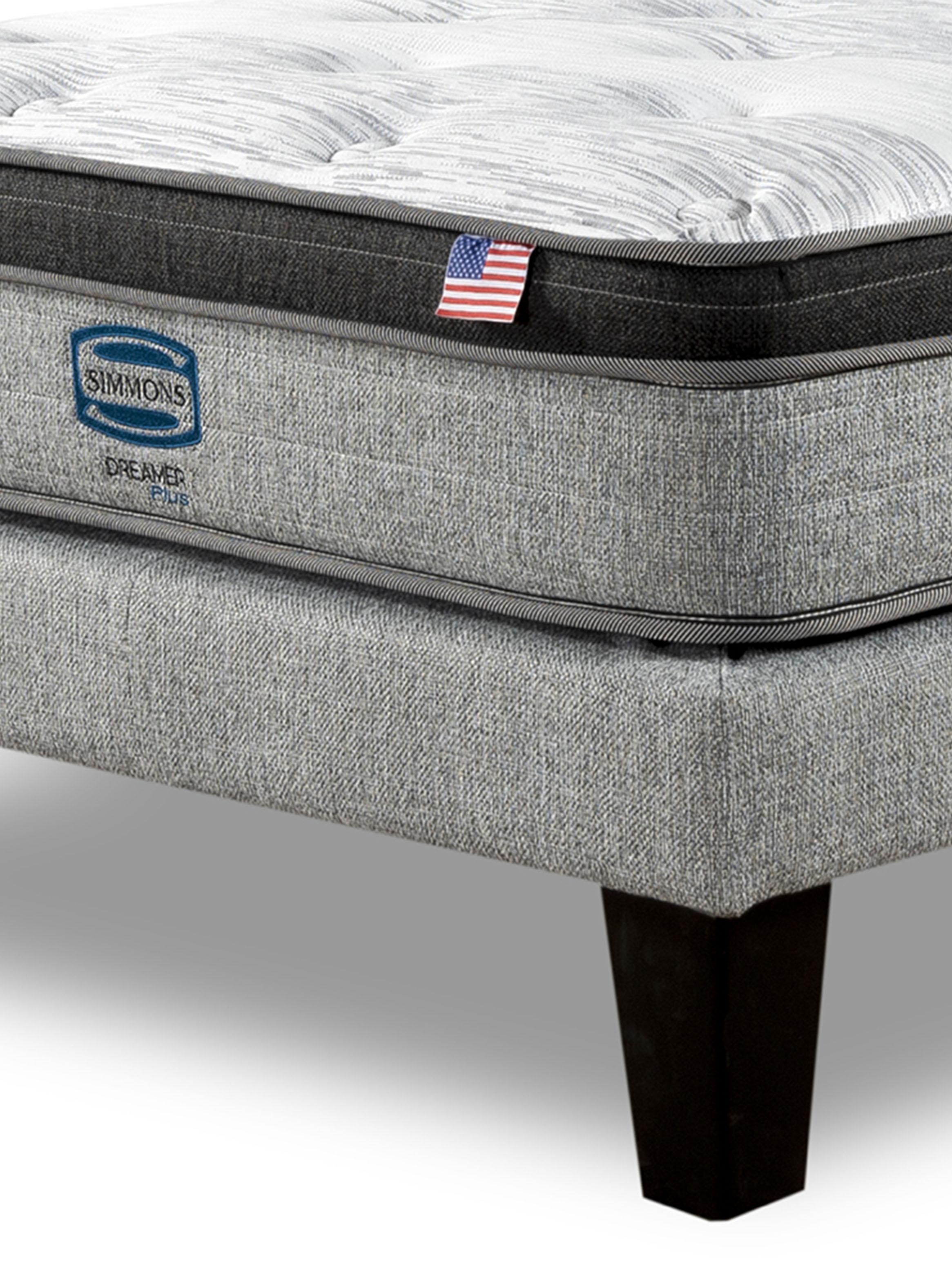 Cama Europea Dreamer Plus 1.5 Plazas Plata Base Normal + Respaldo-3