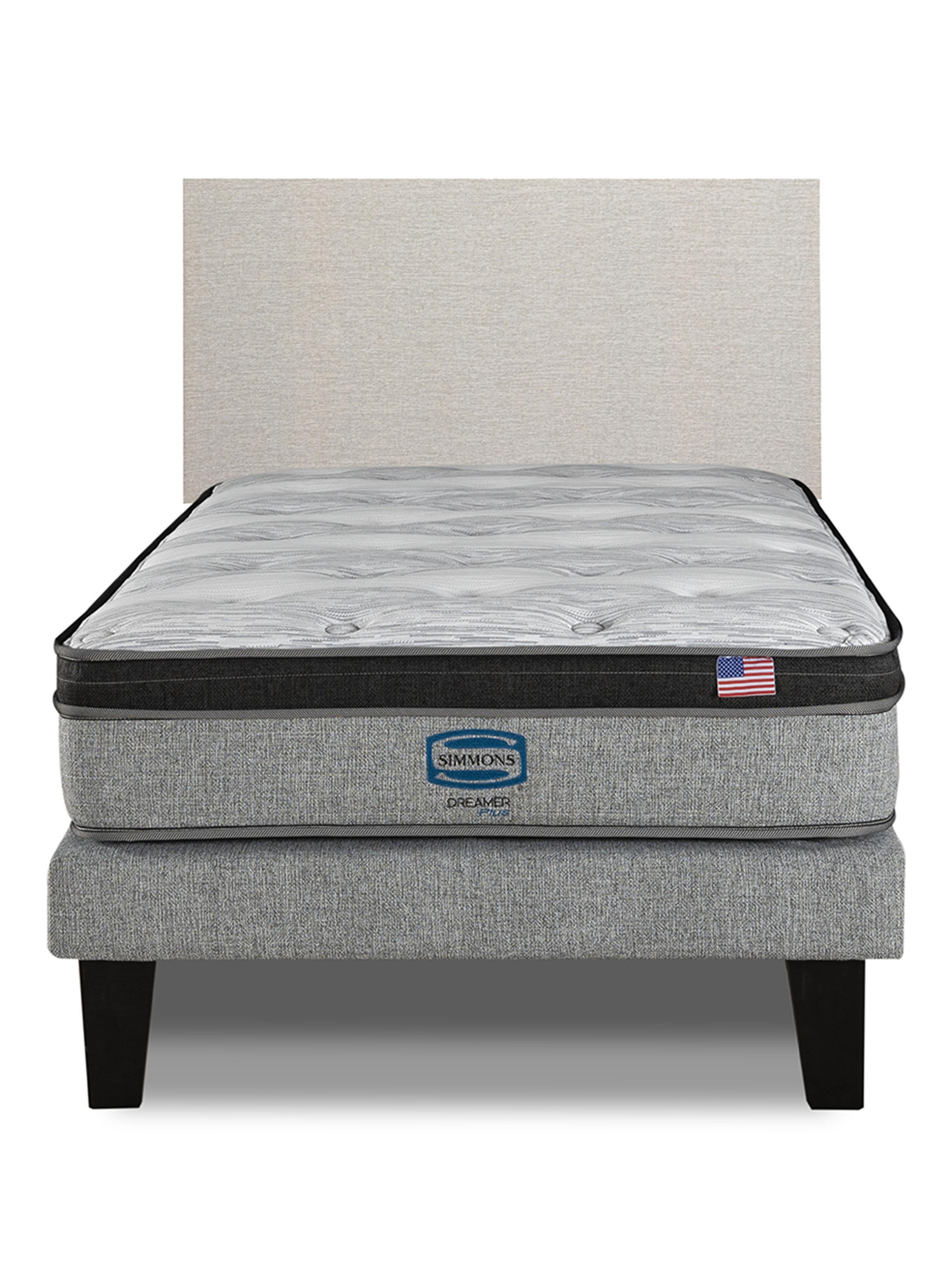 Cama Europea Dreamer Plus 1.5 Plazas Ppgar Base Normal + Respaldo-2