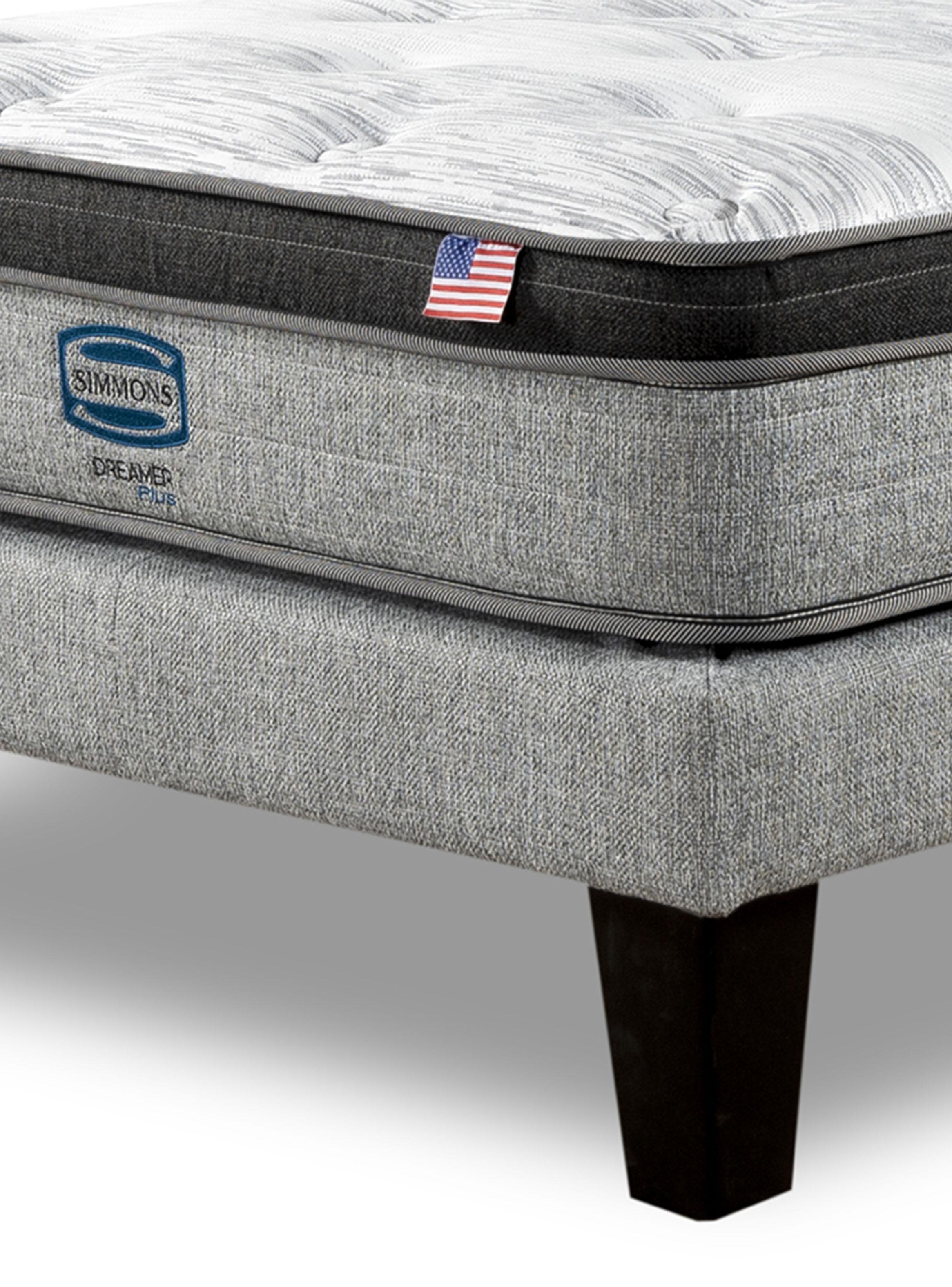 Cama Europea Dreamer Plus 1.5 Plazas Plata Negro Base Normal + Respaldo-3