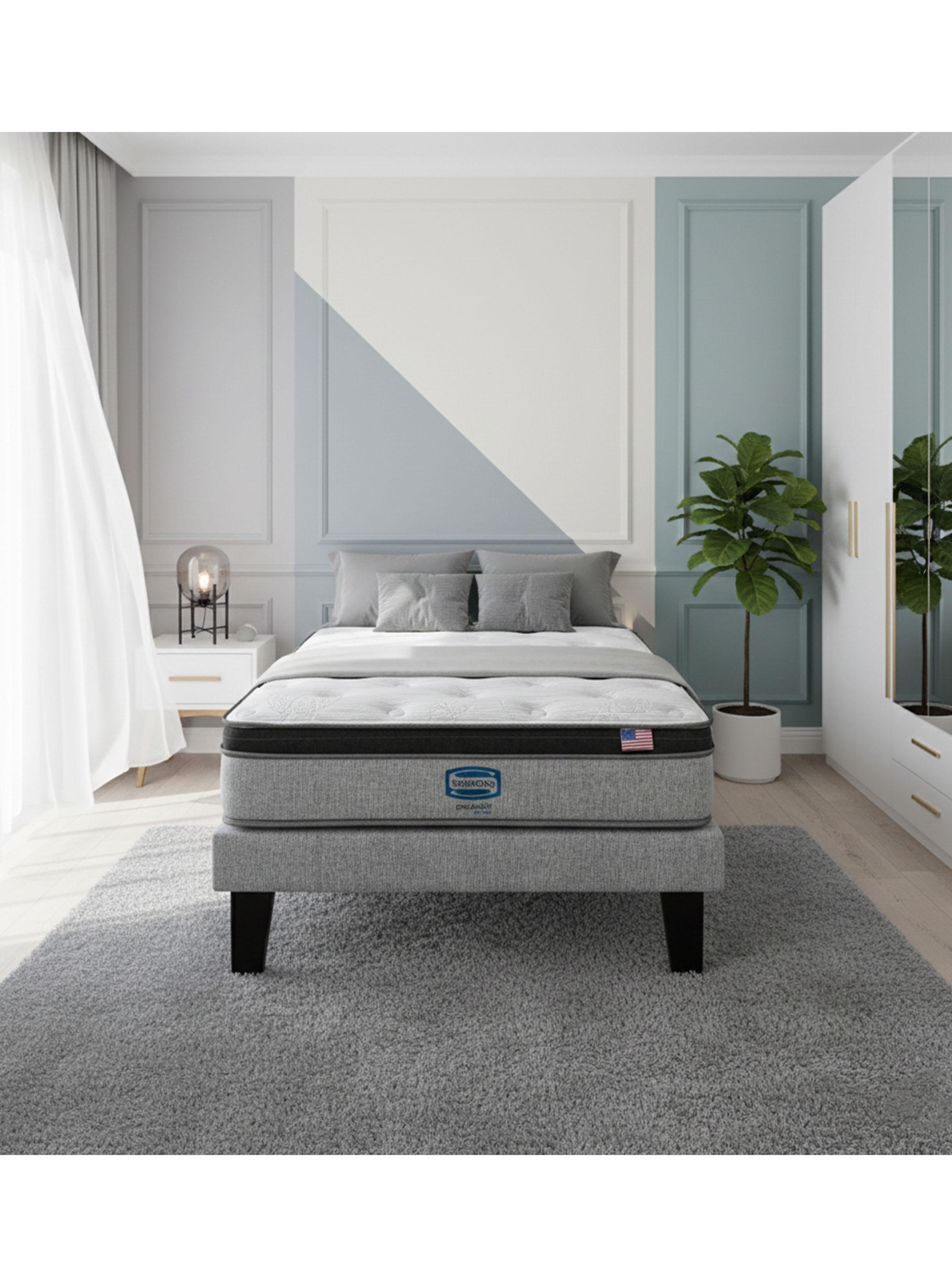 Cama Europea Dreamer Plus 1.5 Plazas Base Normal + Respaldo-4