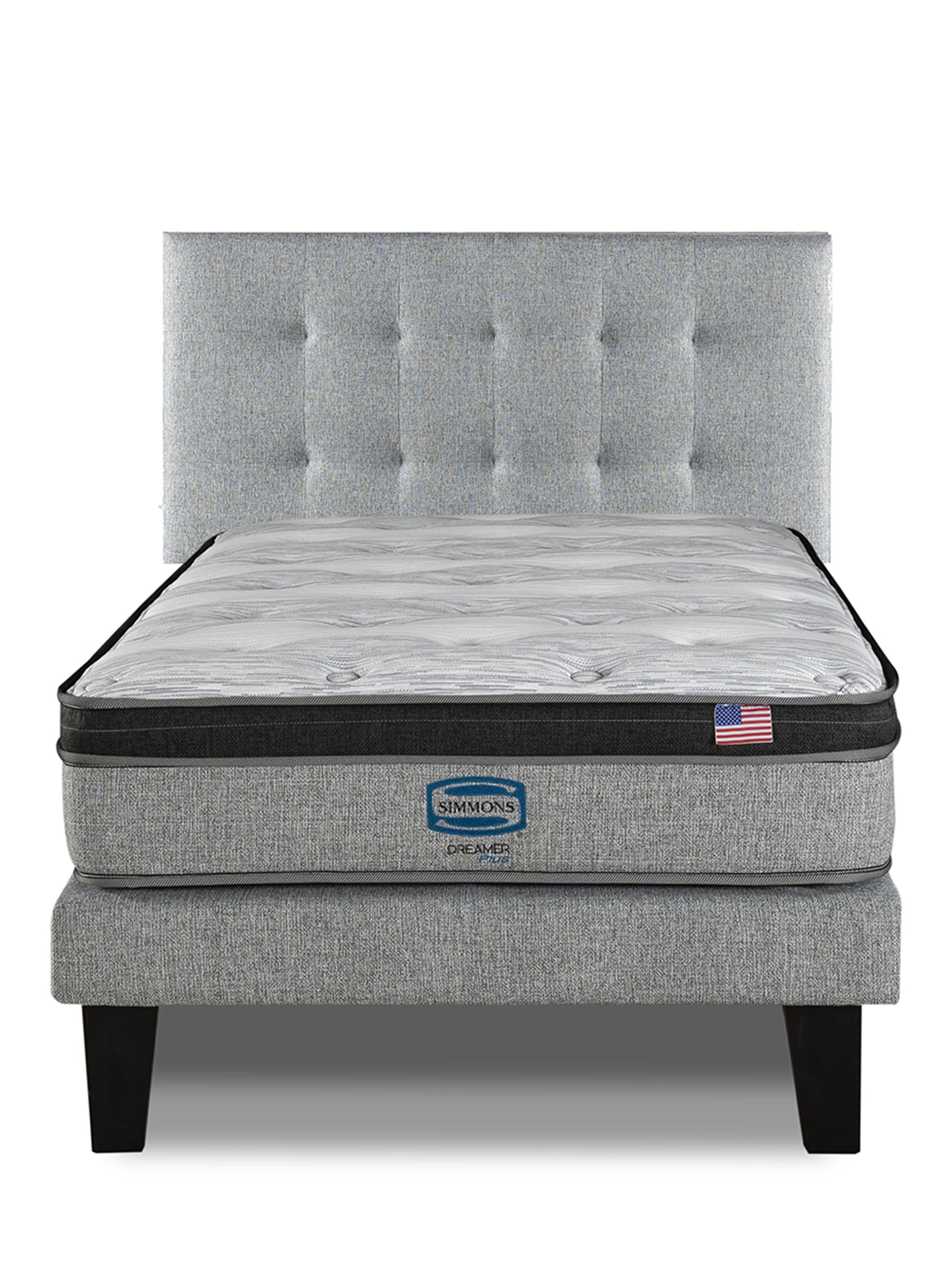 Cama Europea Dreamer Plus 1.5 Plazas Urbp Base Normal + Respaldo-2