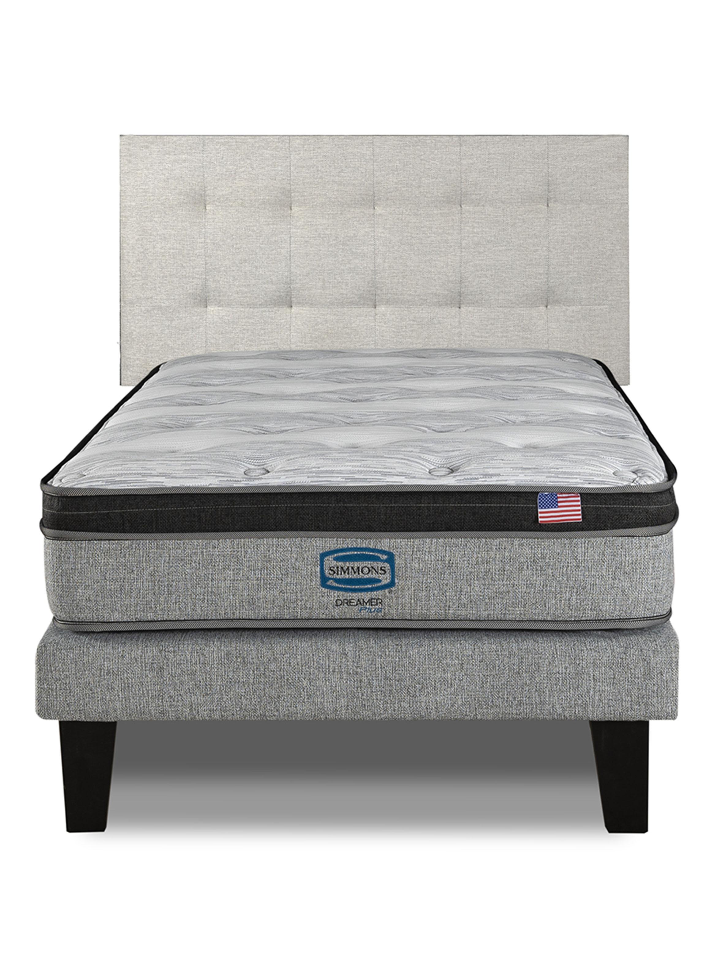 Cama Europea Dreamer Plus 1.5 Plazas Urba Base Normal + Respaldo-2