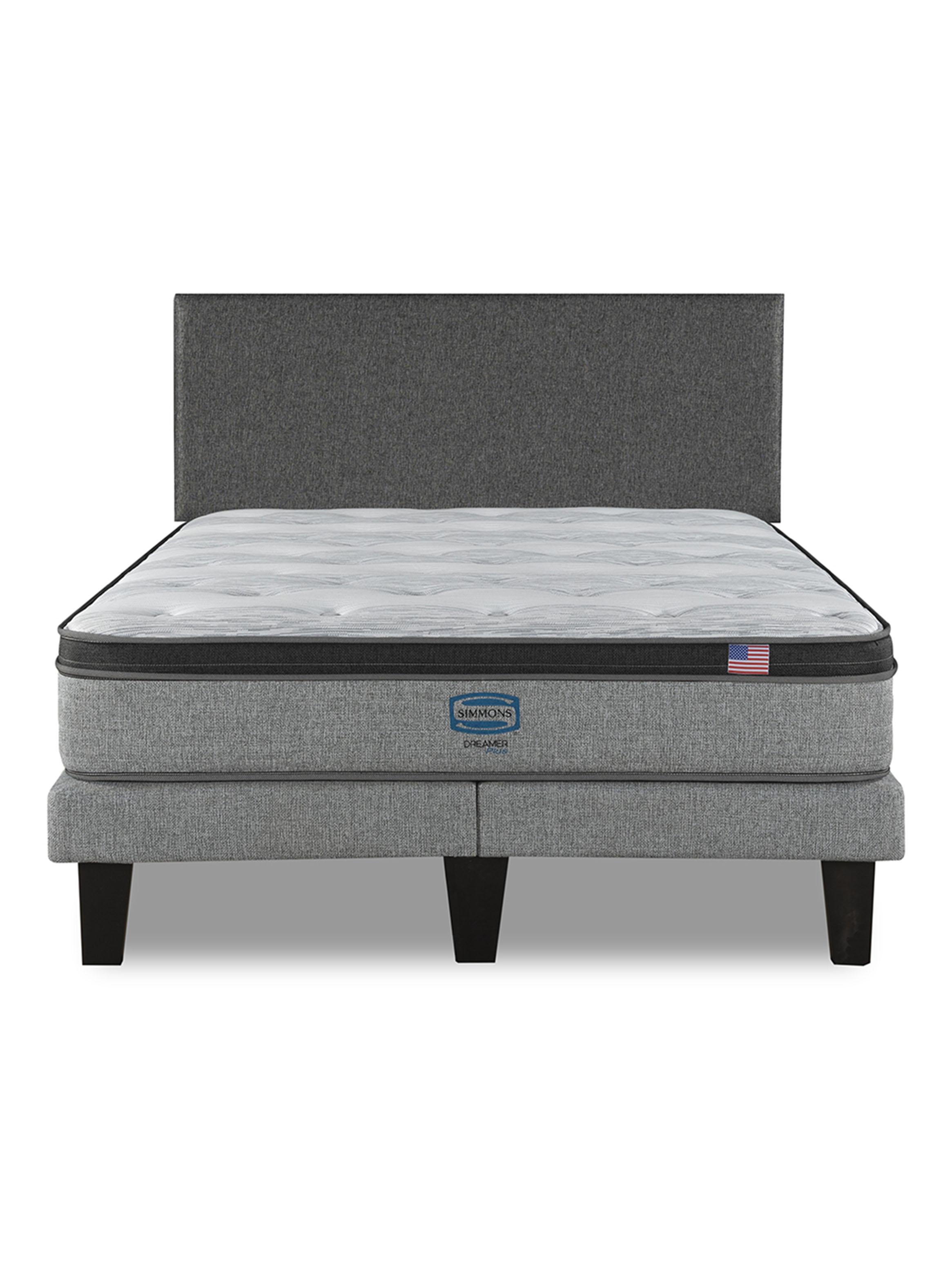 Cama Europea Dreamer Plus 2 Plazas Base Dividida + Respaldo-2