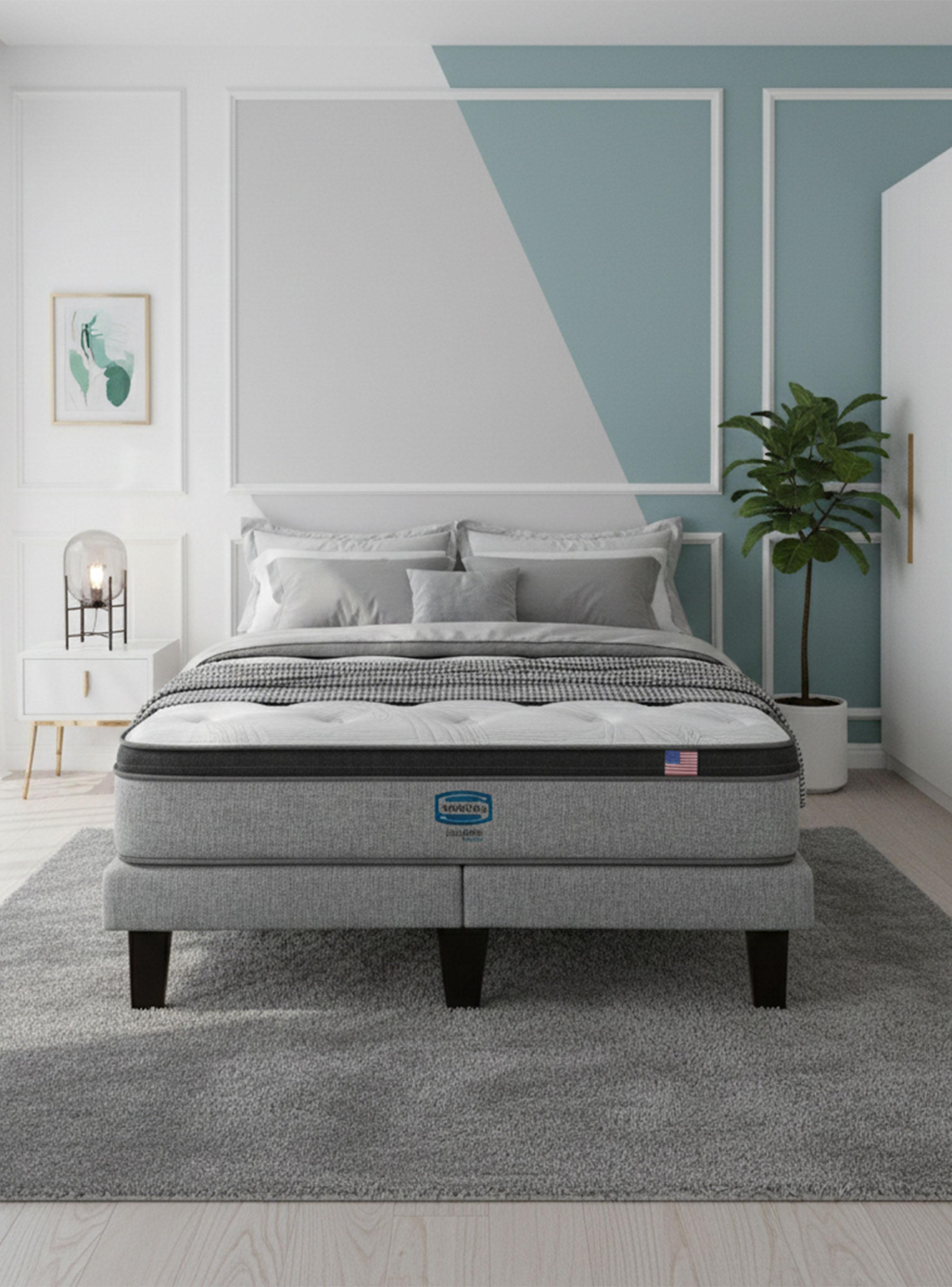 Cama Europea Dreamer Plus 2 Plazas Base Dividida + Respaldo-5