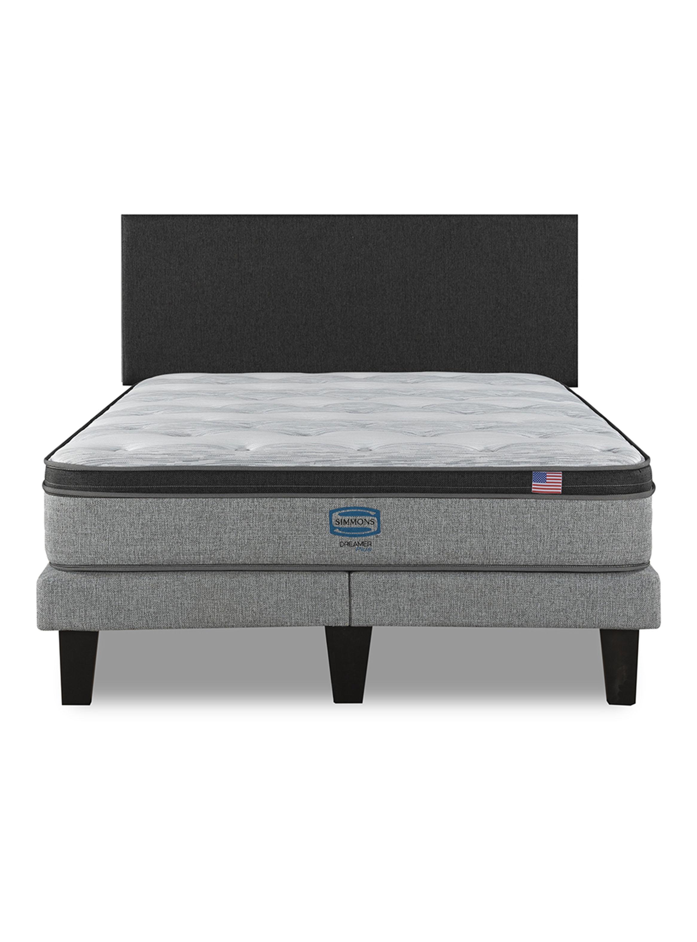 Cama Europea Dreamer Plus 2 Plazas Mg Base Dividida + Respaldo-2