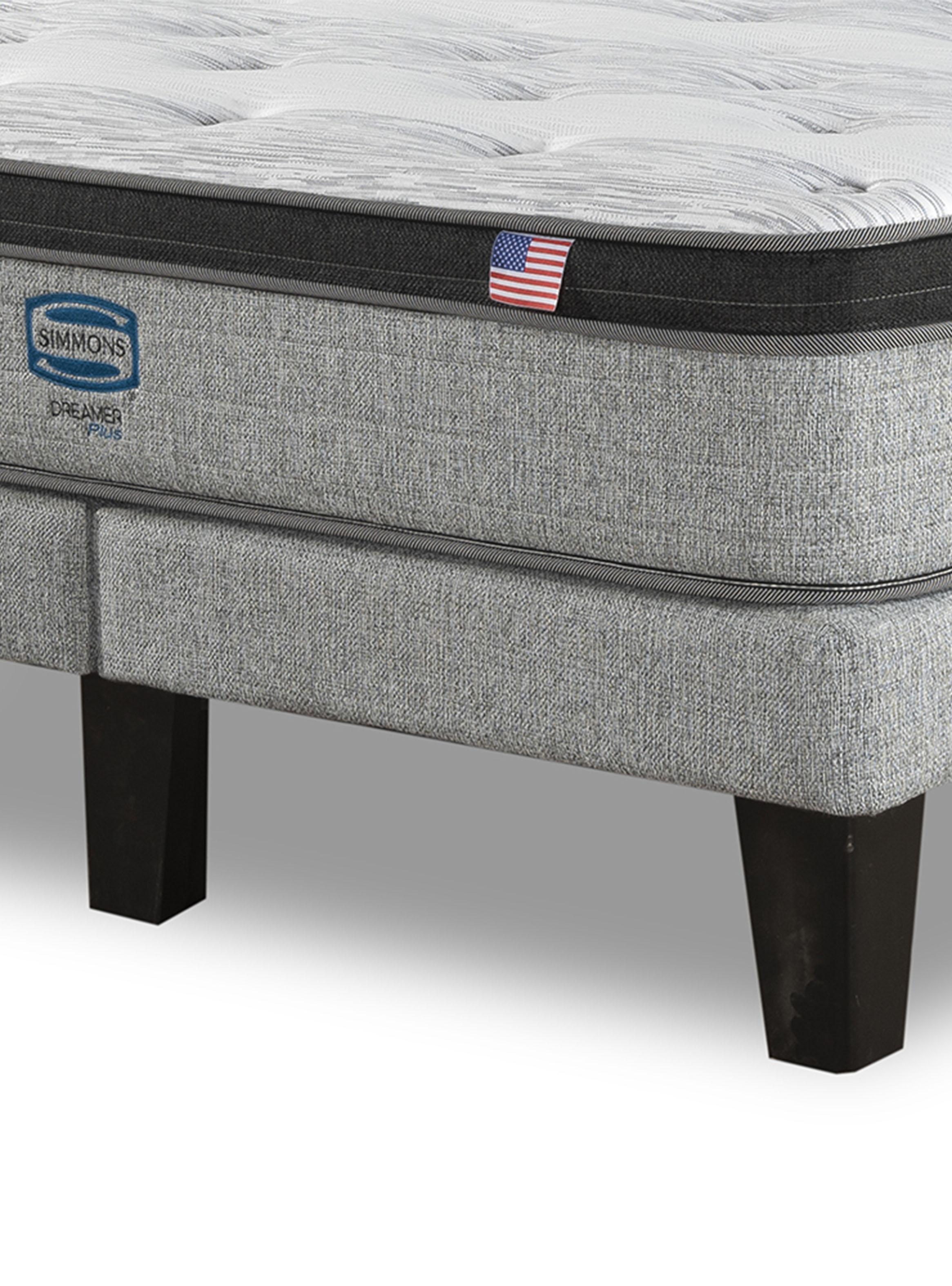 Cama Europea Dreamer Plus 2 Plazas Plata Base Dividida + Respaldo-3