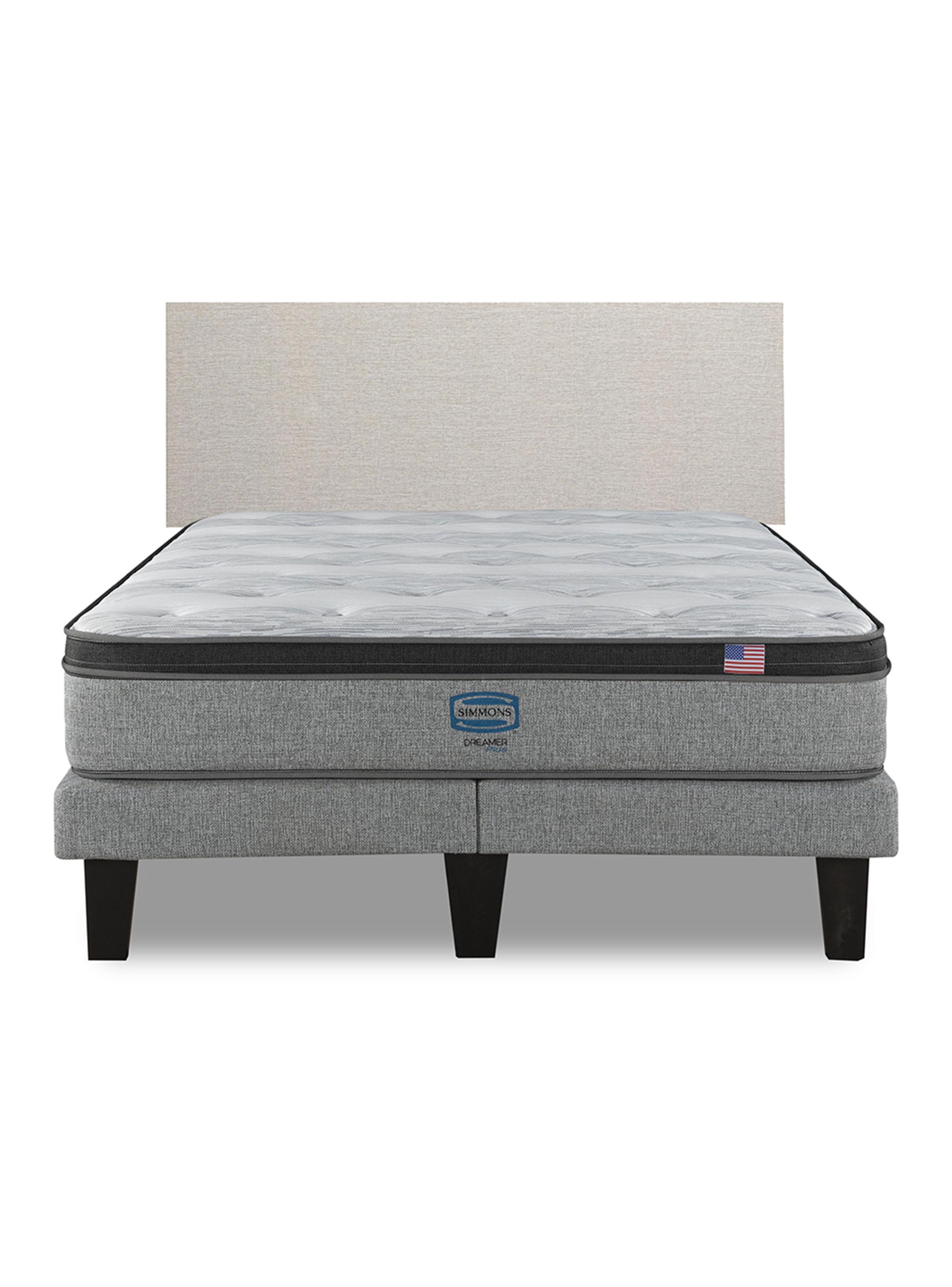 Cama Europea Dreamer Plus 2 Plazas Base Dividida con Respaldo-2