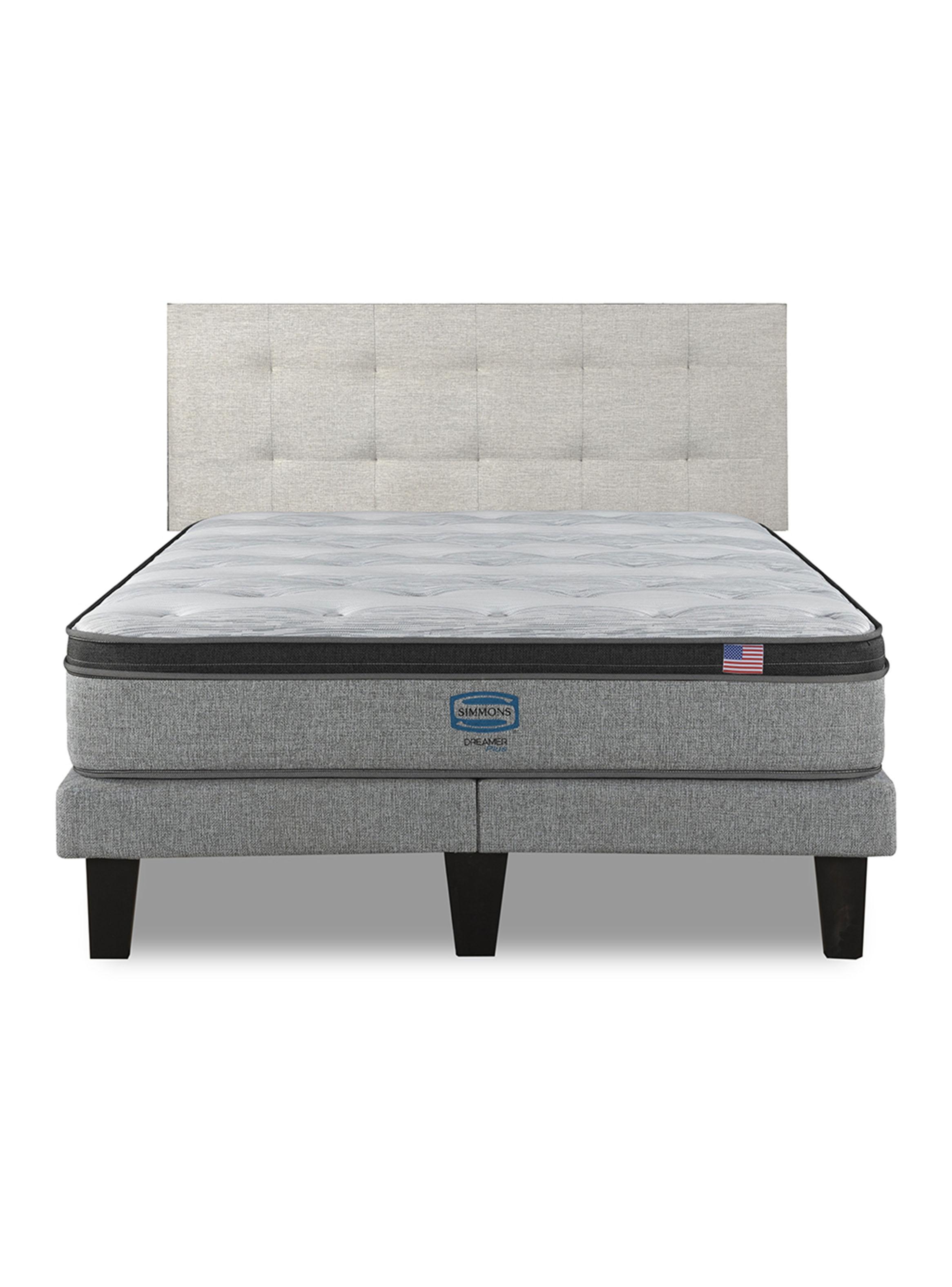 Cama Europea Dreamer Plus 2 Plazas Urbbar Base Dividida + Respaldo-2