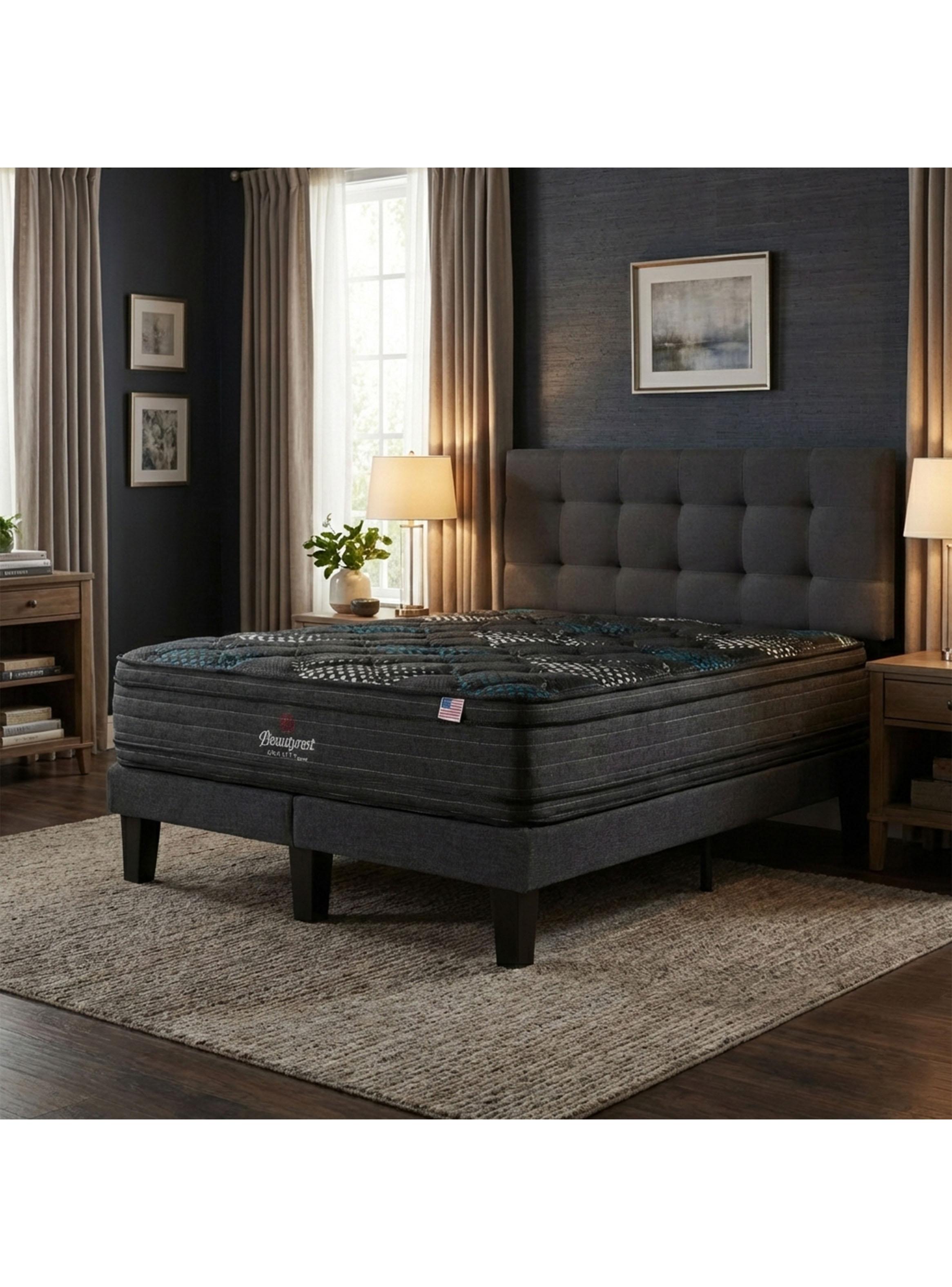 Cama Europea Gravity Dual 2 Plazas Base Dividida Respaldo Urban Marengo-5