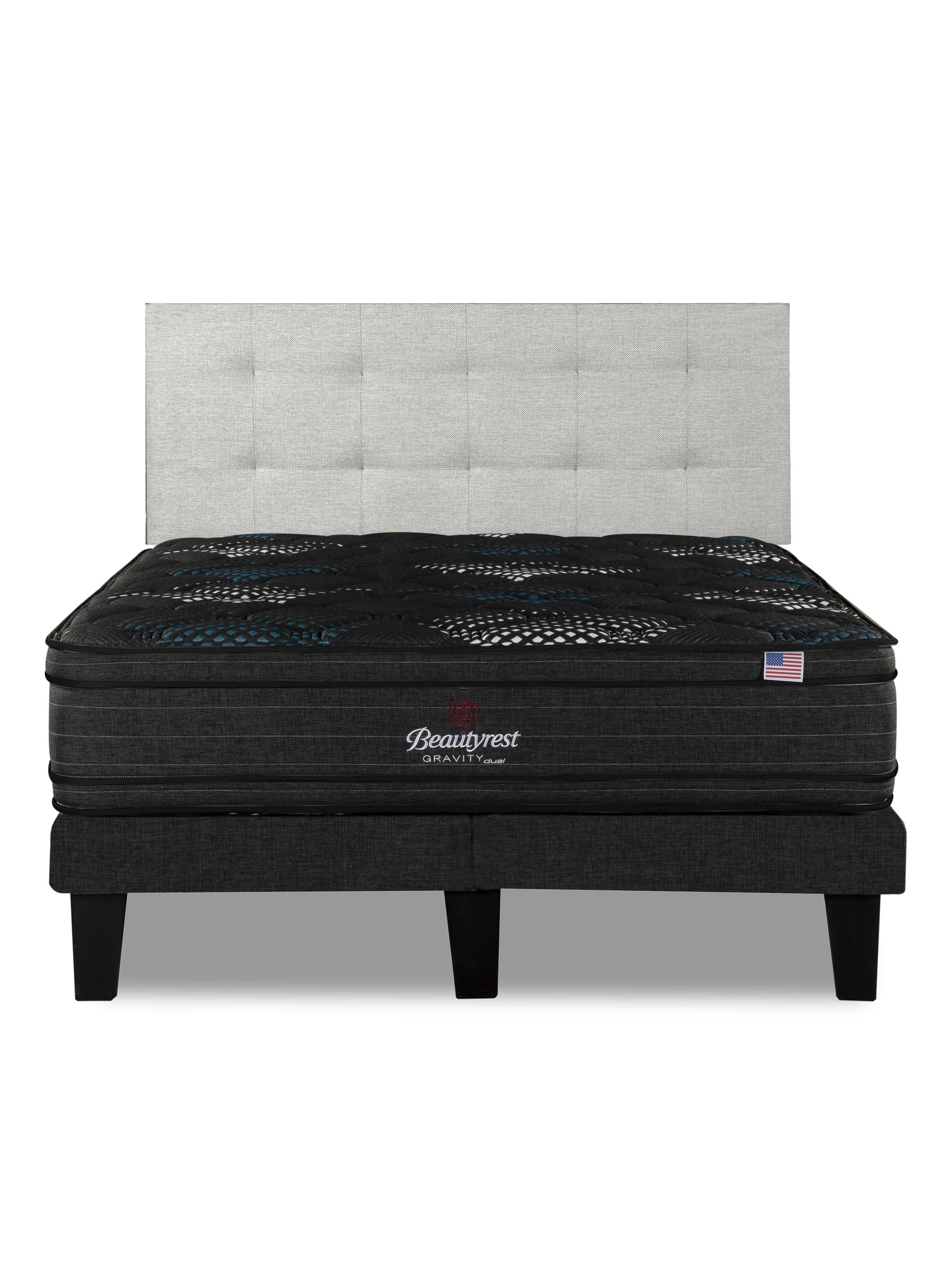 Cama Europea Gravity Dual 2 Plazas Base Dividida Respaldo Urban Arena-2