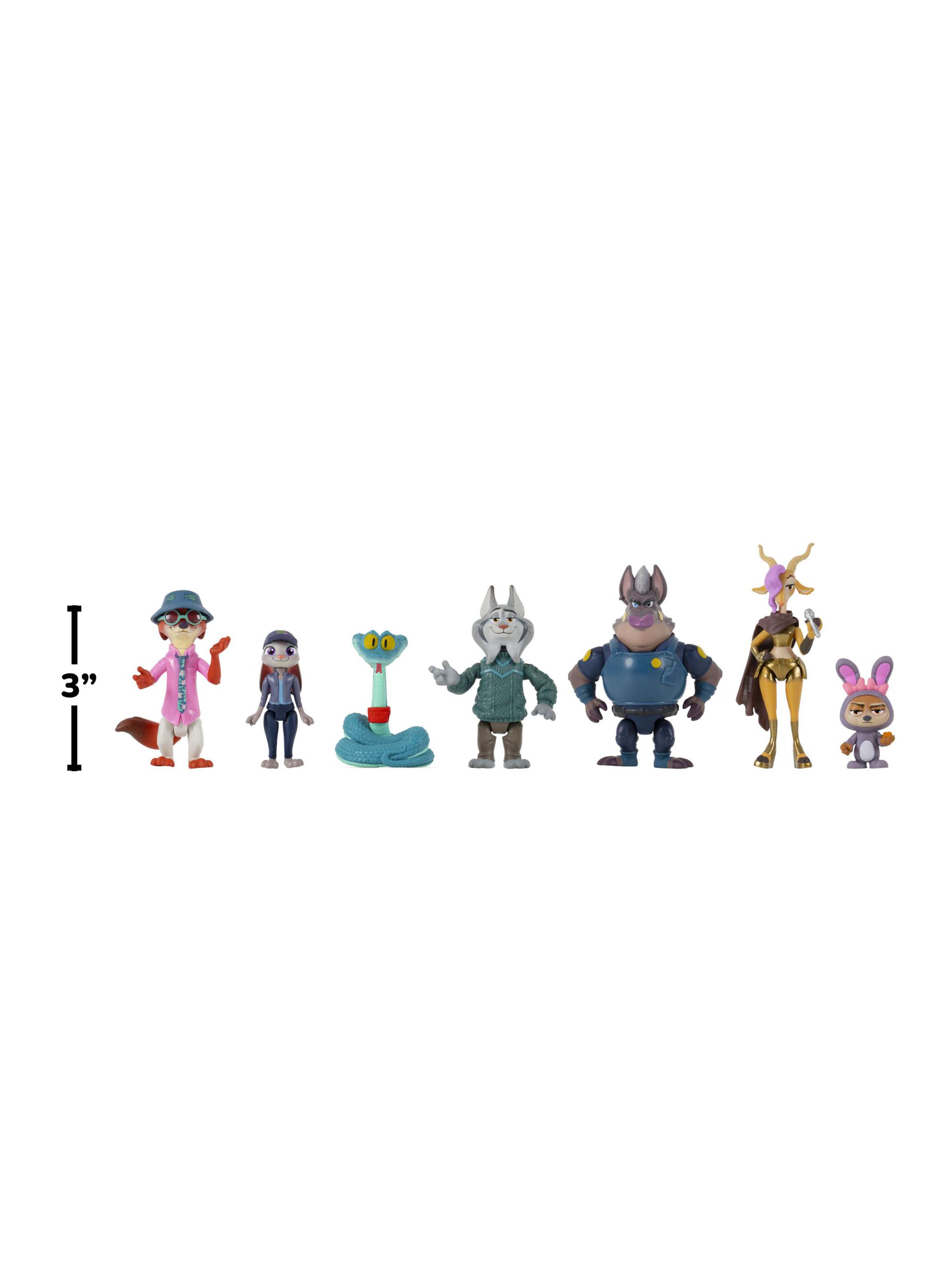 Set 7 Figuras de Acción Aventura Zootopia-5