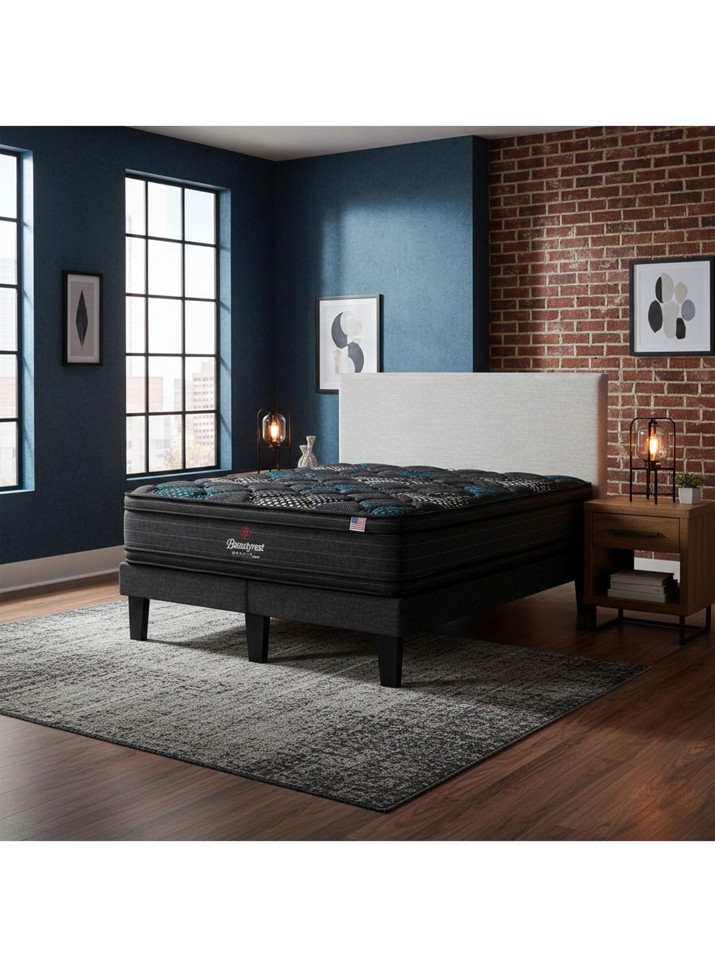 Cama Europea Gravity Dual 2 Plazas Base Dividida Respaldo Praga Arena-5