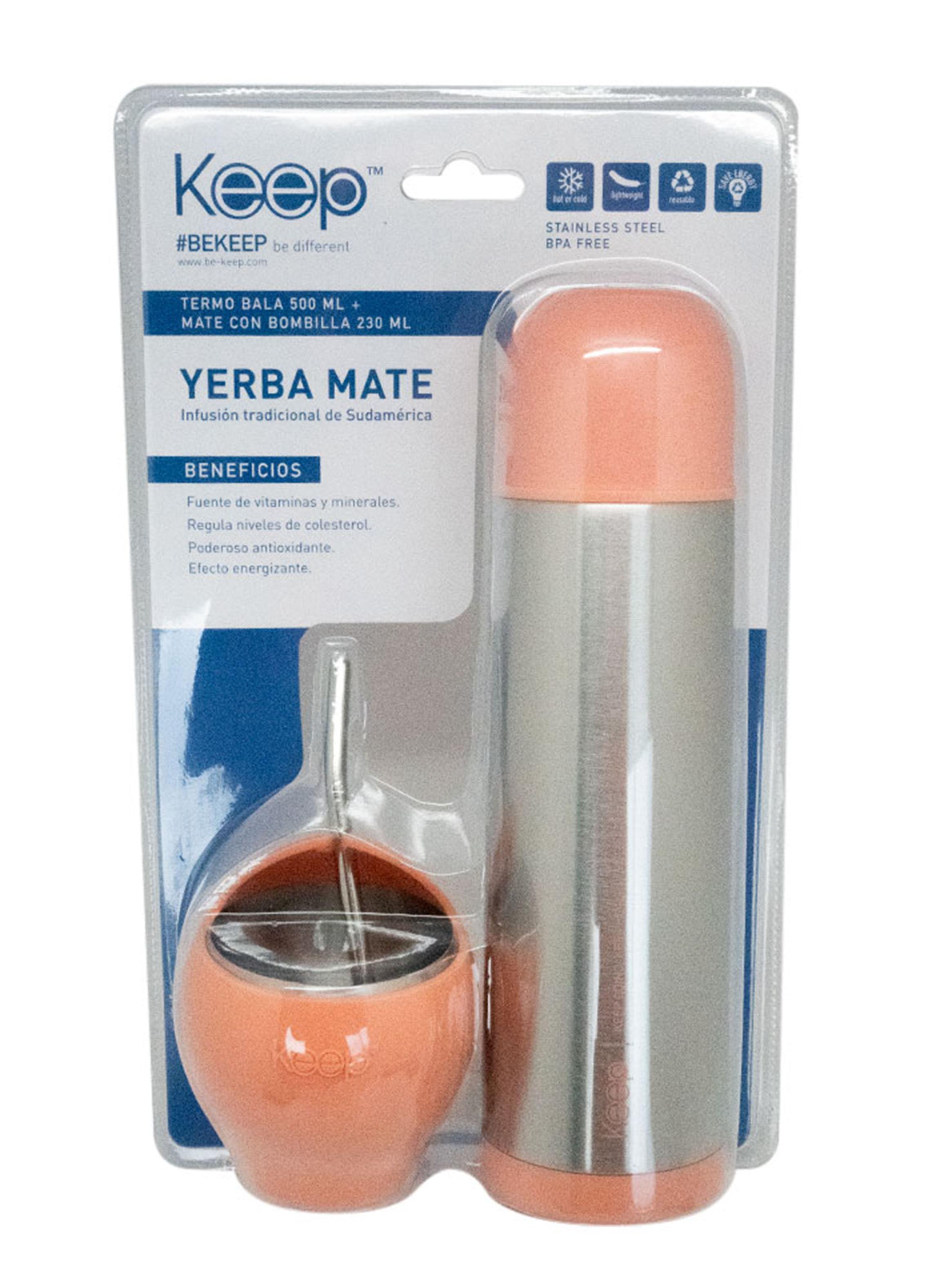 Set Mate + Termo Bala 500 ml Coral-2