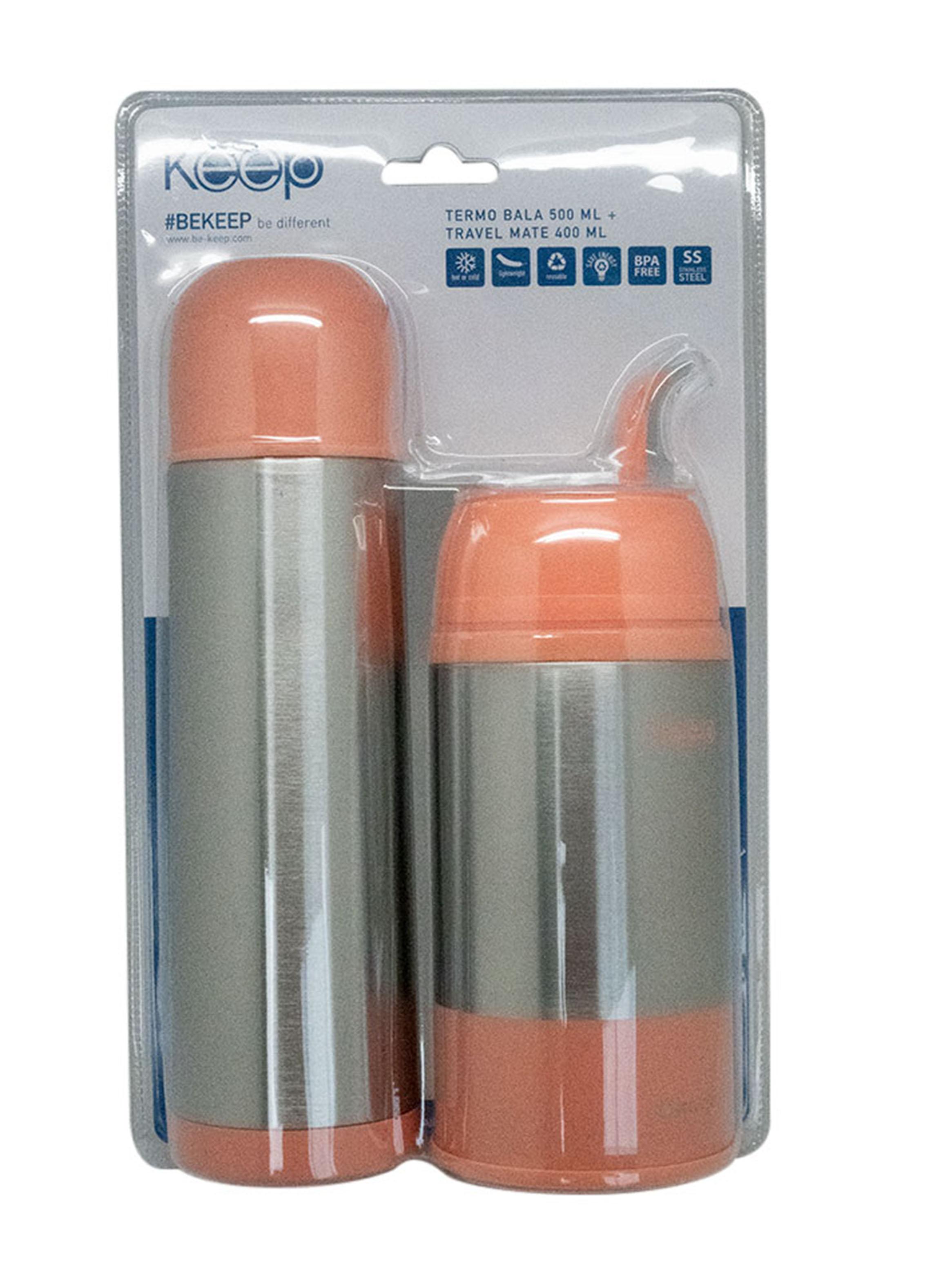 Set Termo Mate + Termo Bala 500 ml Coral-2