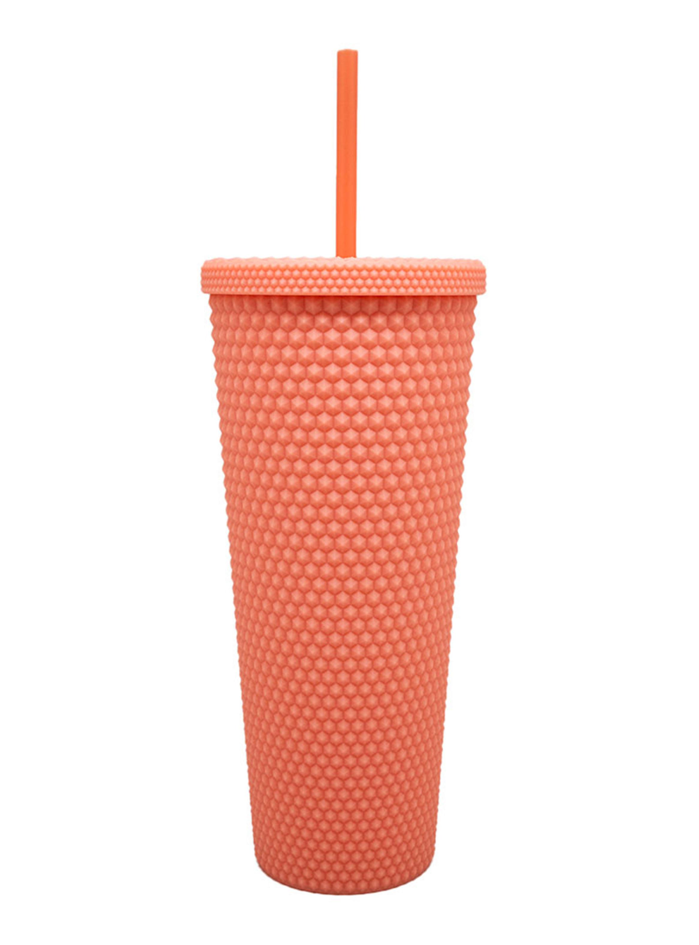 Vaso Tumbler Venti Bombilla 700 ml Coral-2