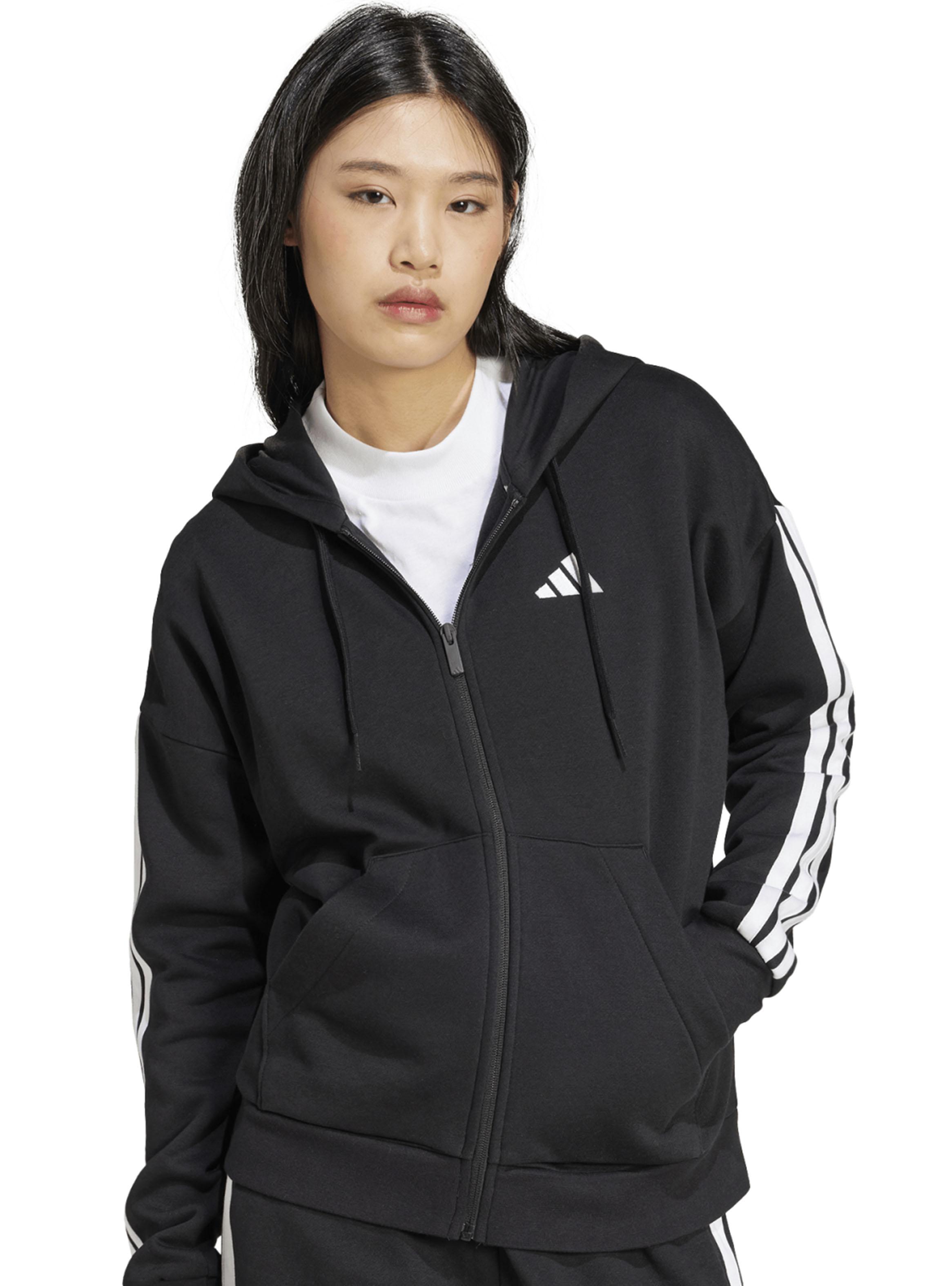 Polerón Cierre Frontal y Capucha Essentials Fleece 3 Tiras-2