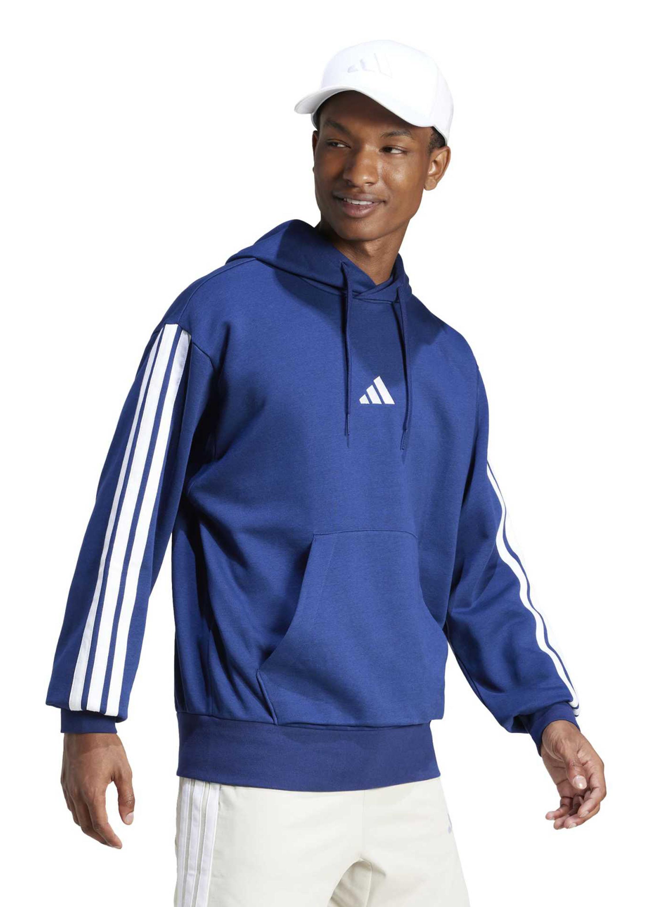 Polerón 3 Tiras en la Manga M 3s Fl Hd Azul-2