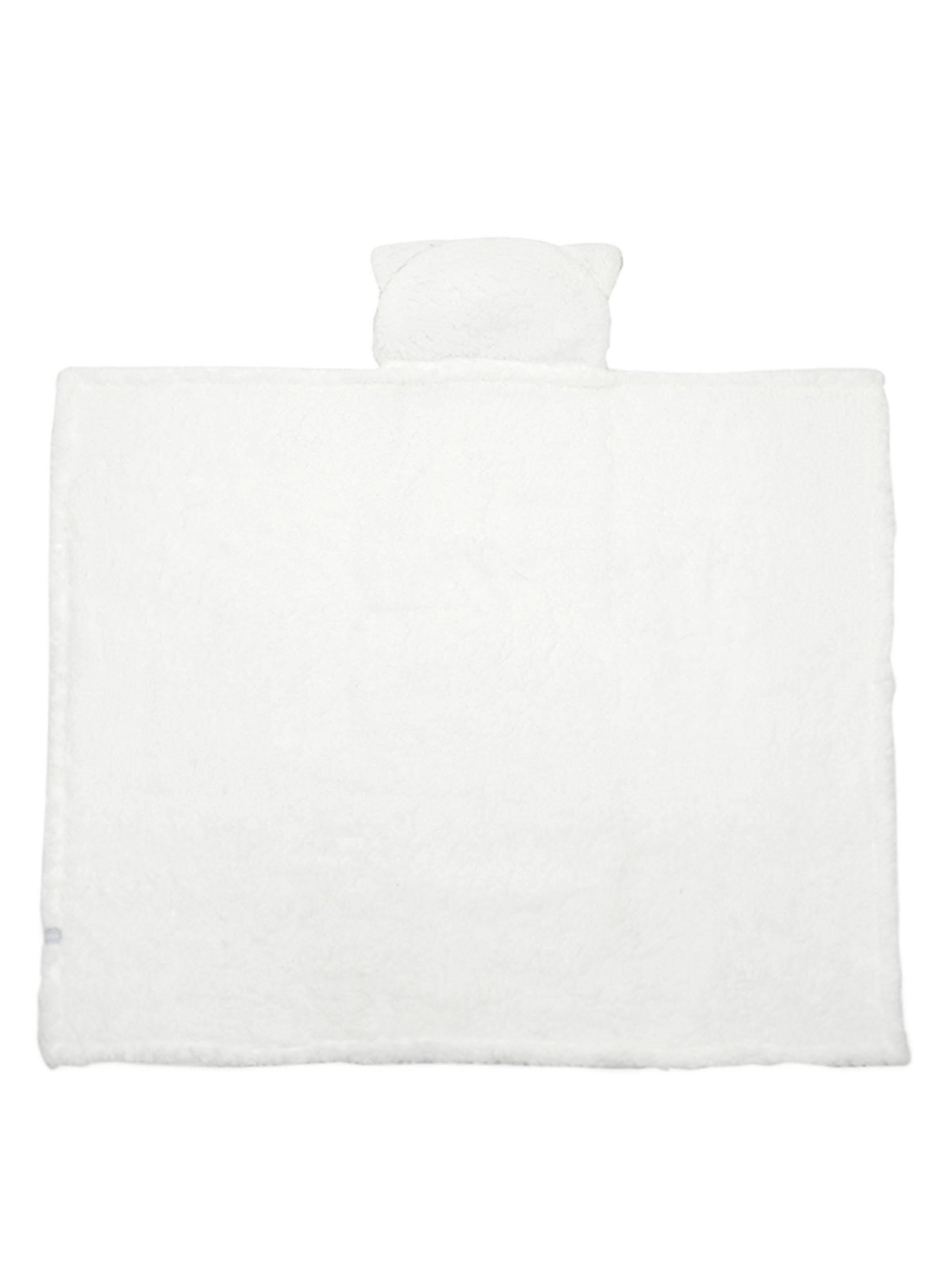 Frazada Poncho Sherpa Blanco-2