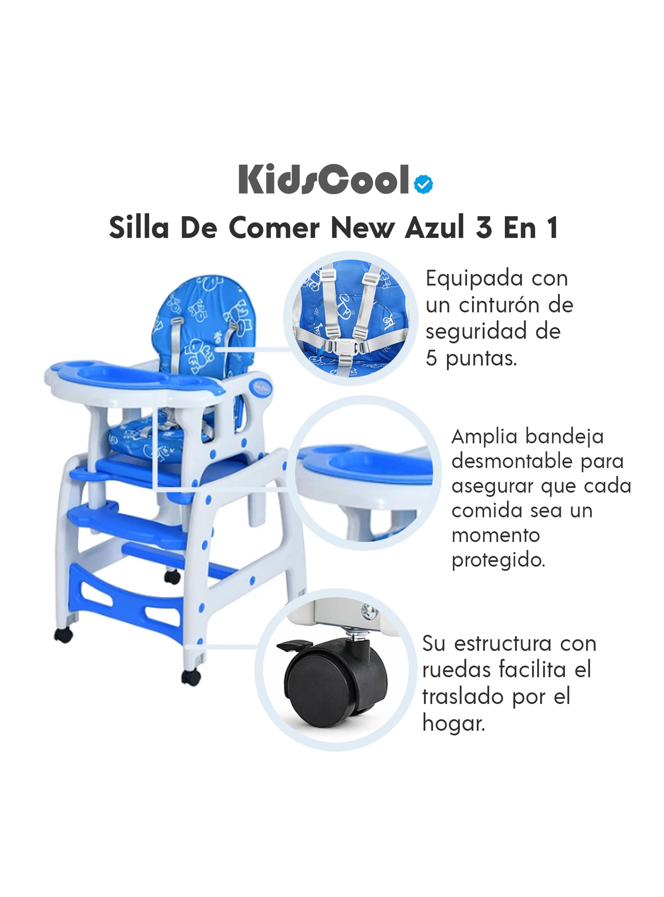 Silla de Comer New 3 Funciones Azul-5