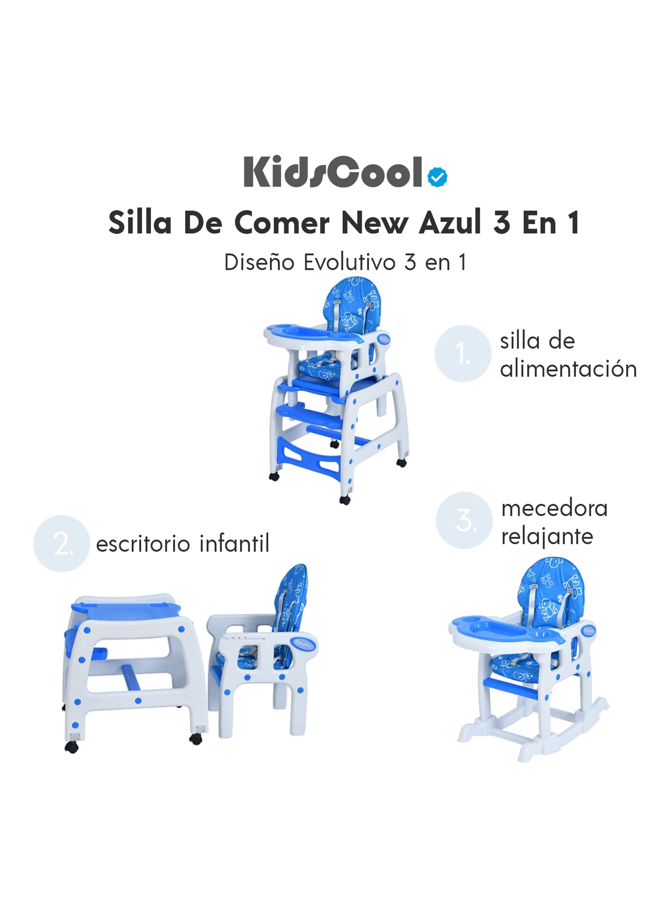 Silla de Comer New 3 Funciones Azul-4