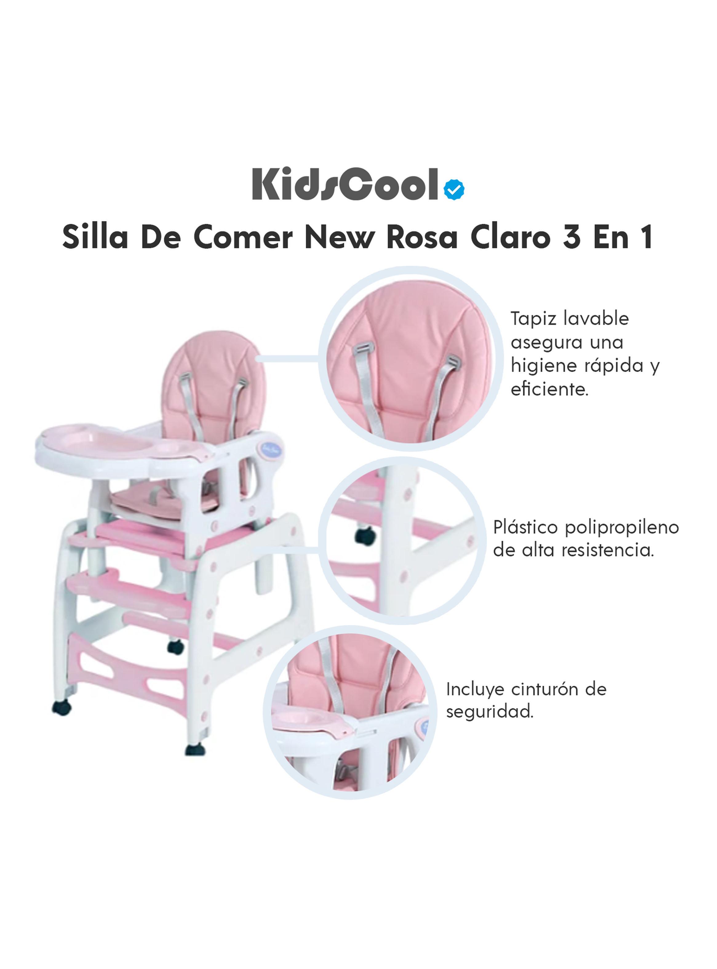 Silla de Comer New 3 Funciones Rosa Claro-5