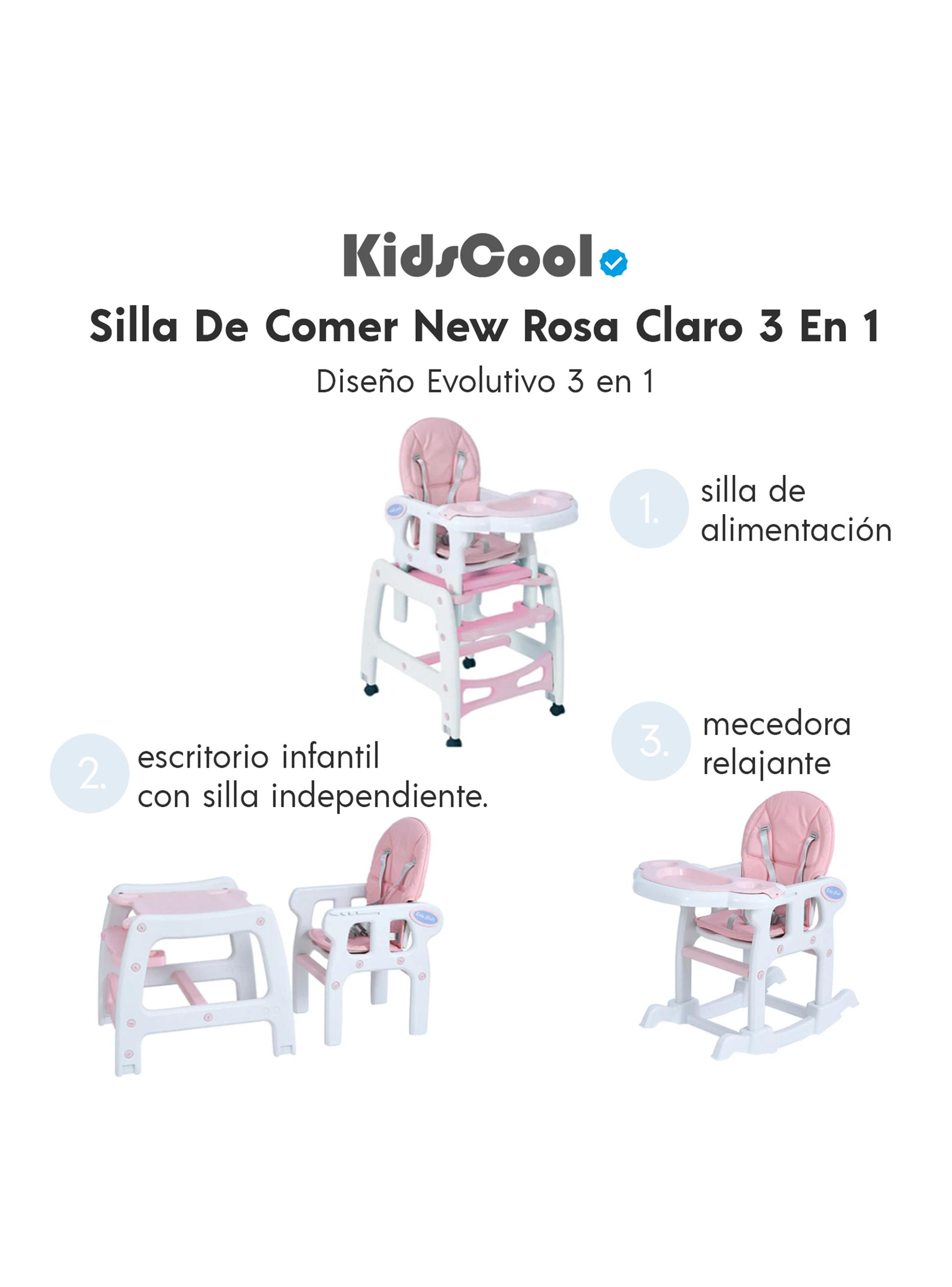 Silla de Comer New 3 Funciones Rosa Claro-3