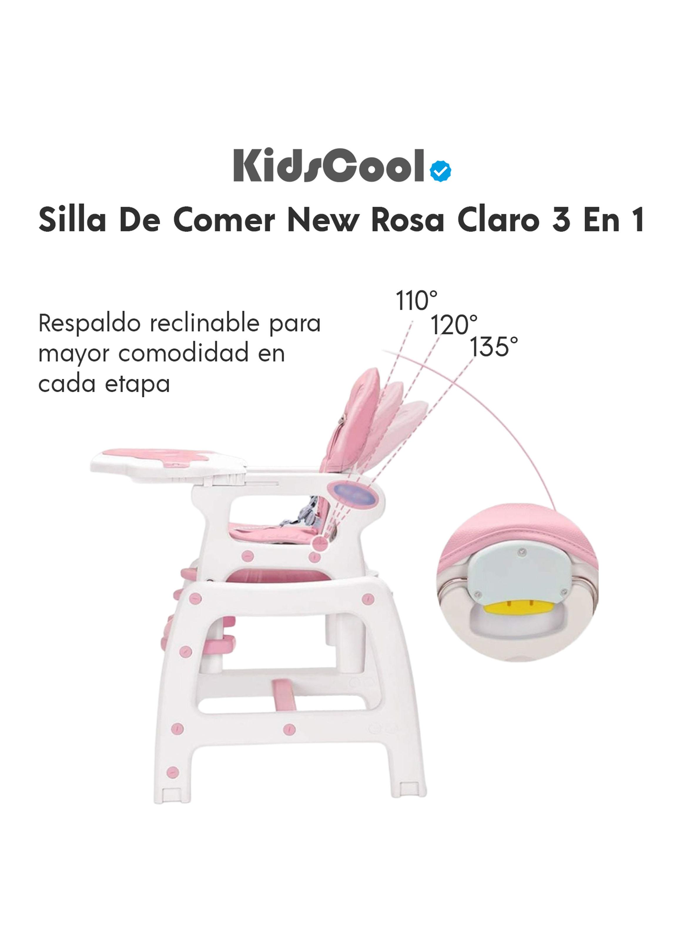 Silla de Comer New 3 Funciones Rosa Claro-4