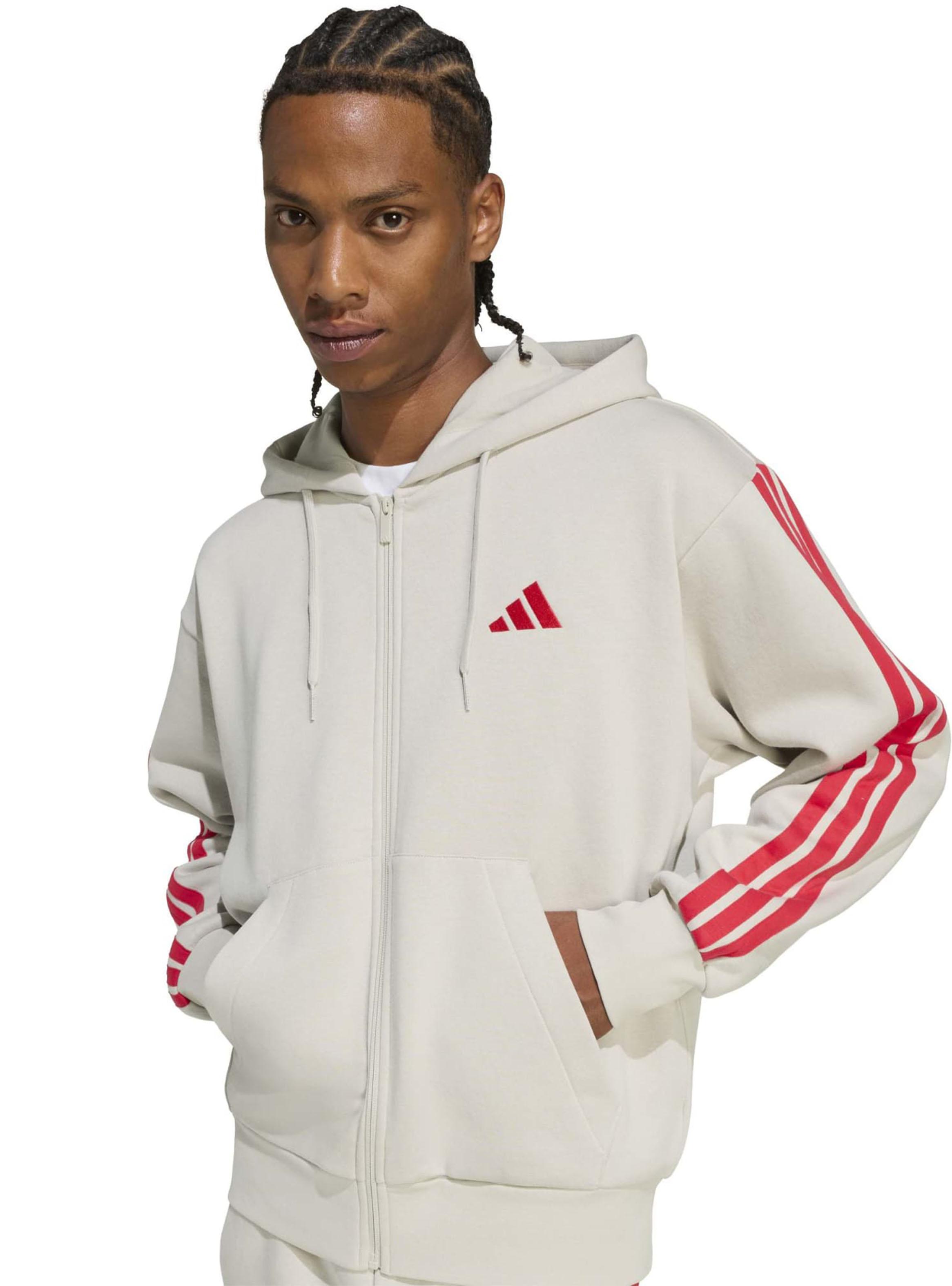 Polerón Franja de Color Manga M 3s Fl Fz Hd Beige-2