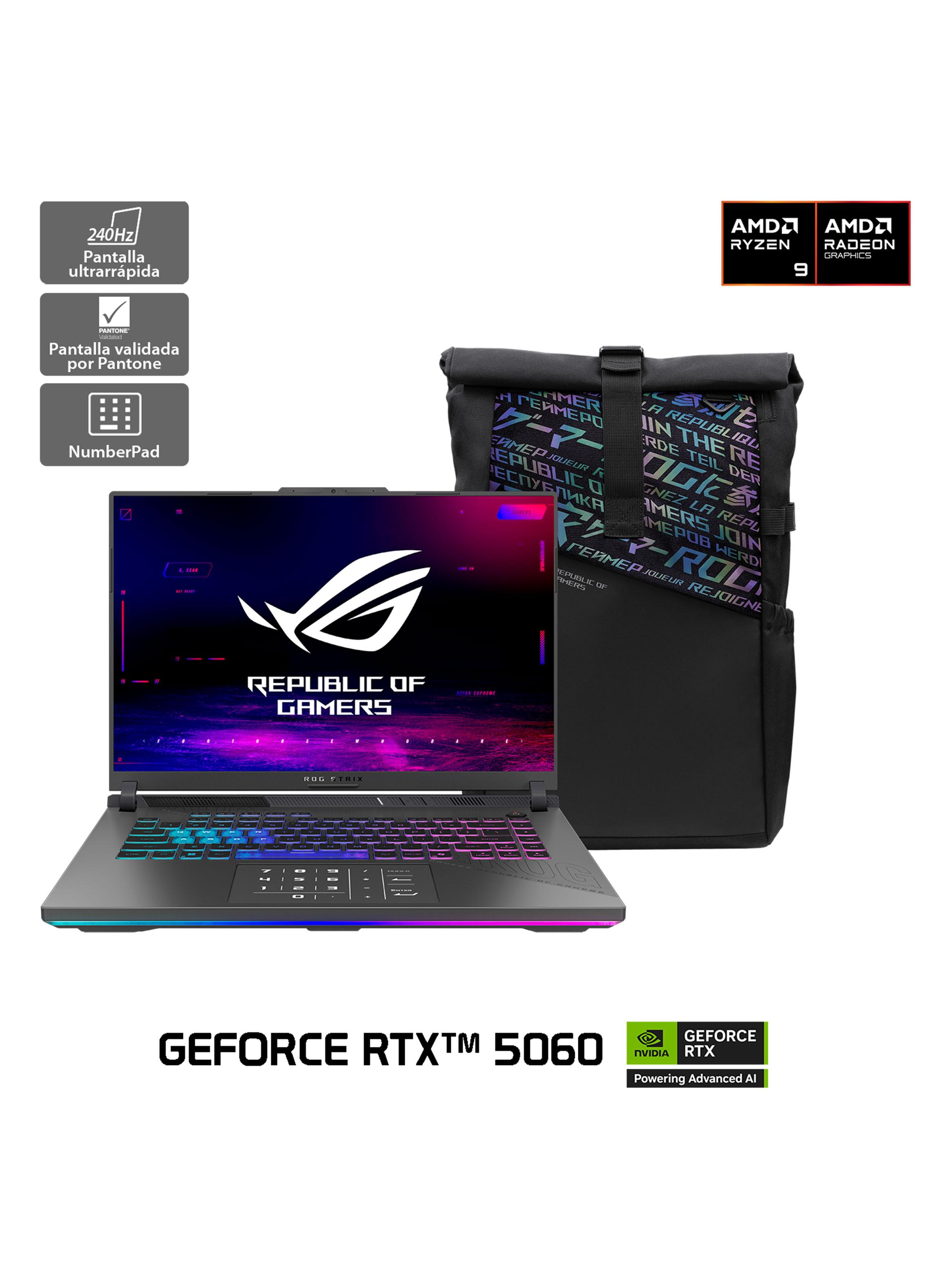 Notebook Gamer ROG Strix G16 AMD Ryzen 9 32GB RAM 1TB SSD RTX 5060 16'' 2.5K WQXGA 240Hz-2